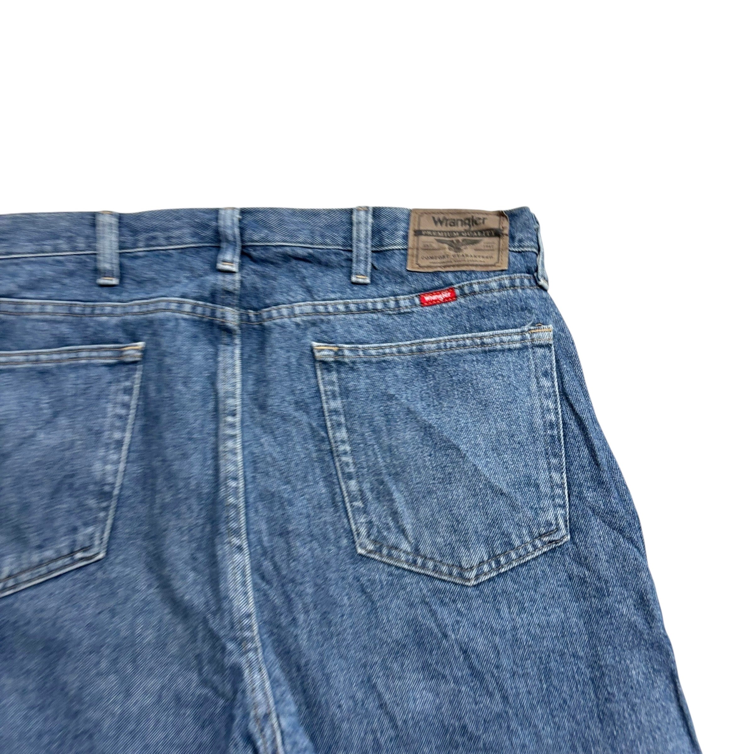 Wrangler Baggy Jorts W36 Mens Denim Shorts Mid Blue Relaxed Fit (E)