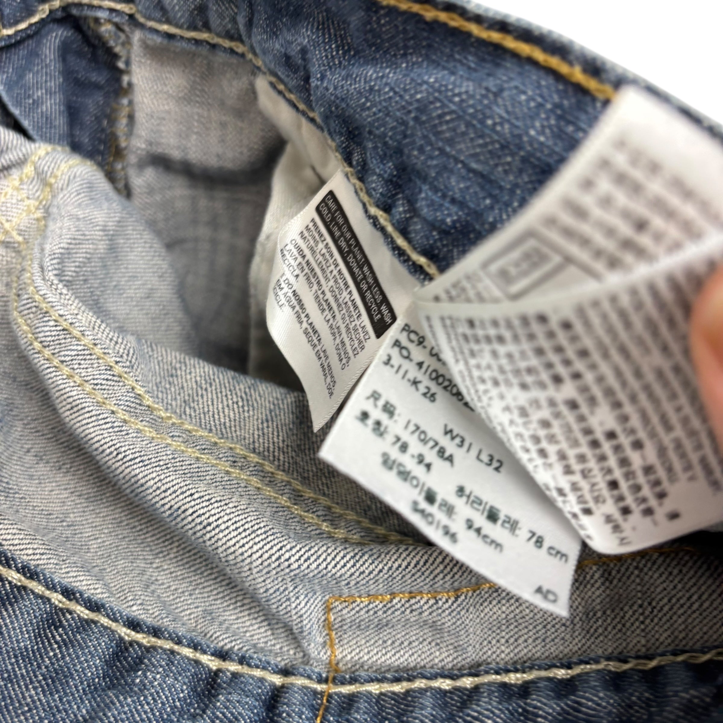 Levis 569 Jeans W31 L31 Mens Silver Blue Baggy Relaxed Straight Fit Denim