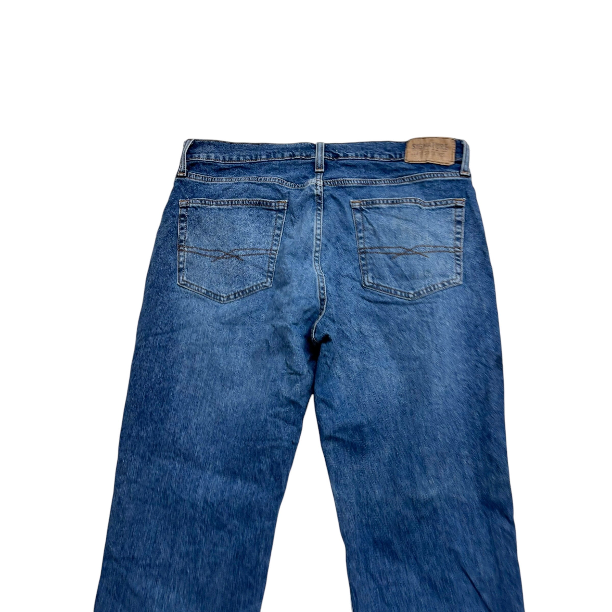 Levis Signature Jeans W36 L31 Mens Mid Blue Athletic Tapered Fit Stretch (E)