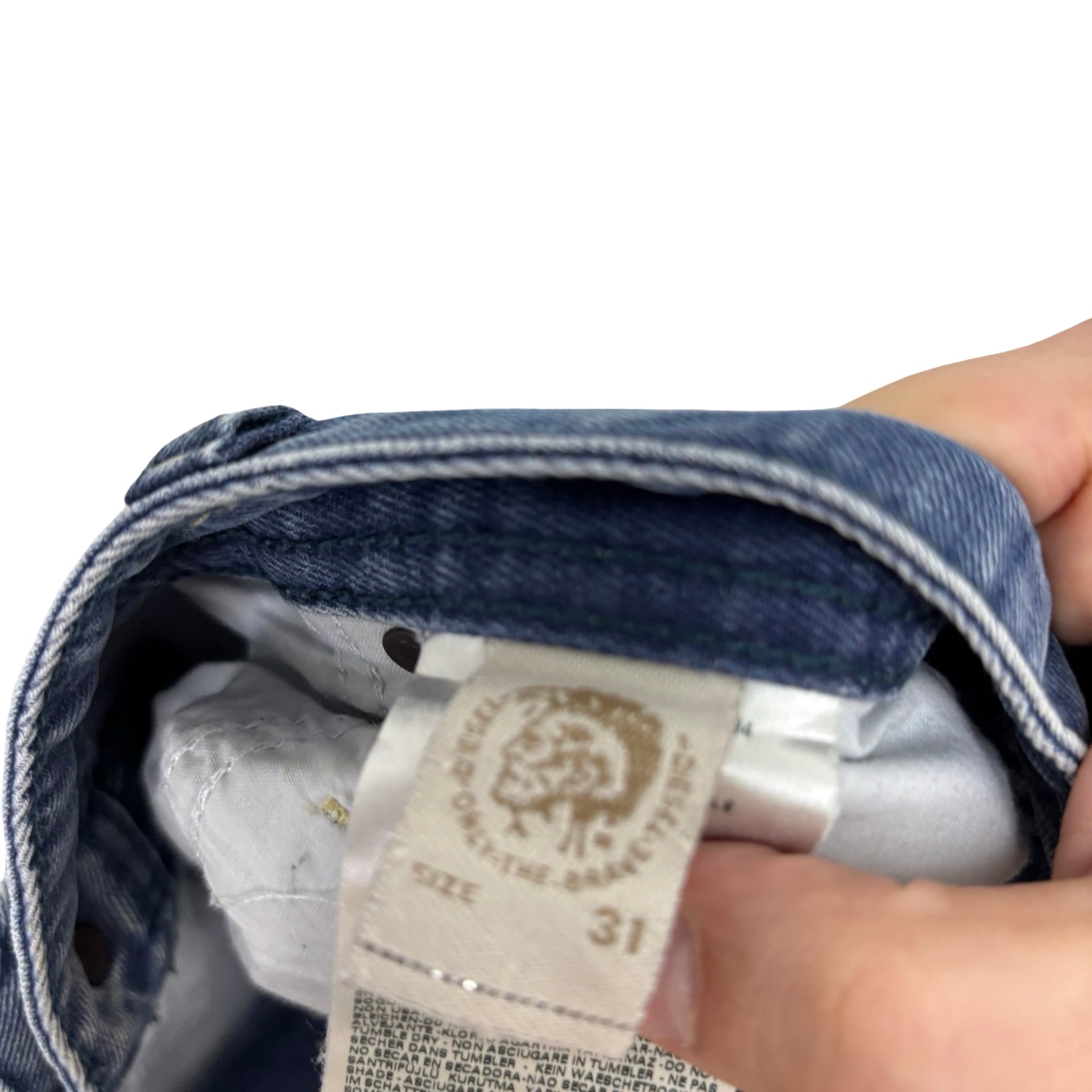 Diesel Krooley Jeans W31 L32 Mens Navy Blue Slim Carrot Fit Denim