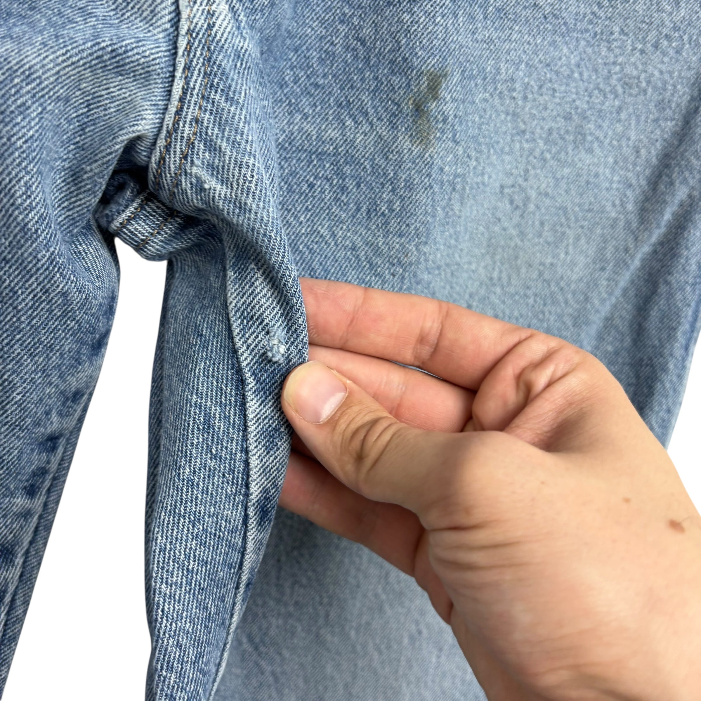 Wrangler Jeans W36 L32 Mens Light Blue Regular Straight Fit Vintage Denim (F)