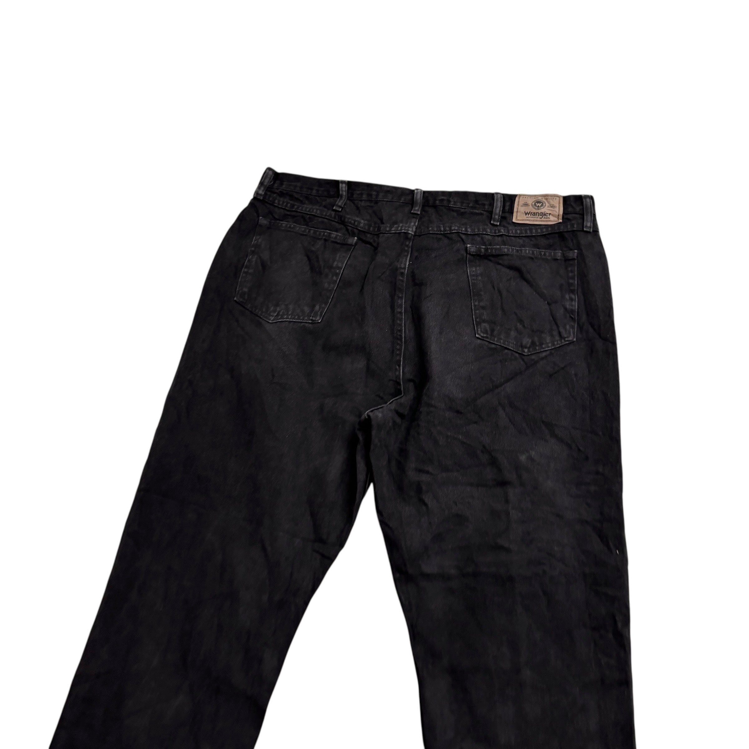 Wrangler Jeans W42 L31 Mens Black Relaxed Straight Fit Baggy Denim (E)