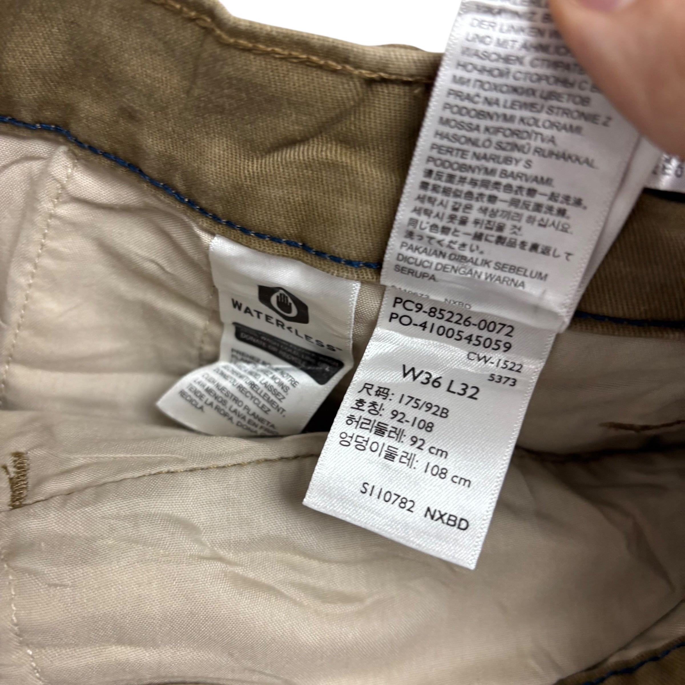Levis XX Chino Trousers W36 L32 Mens Brown Standard Tapered Fit Stretch