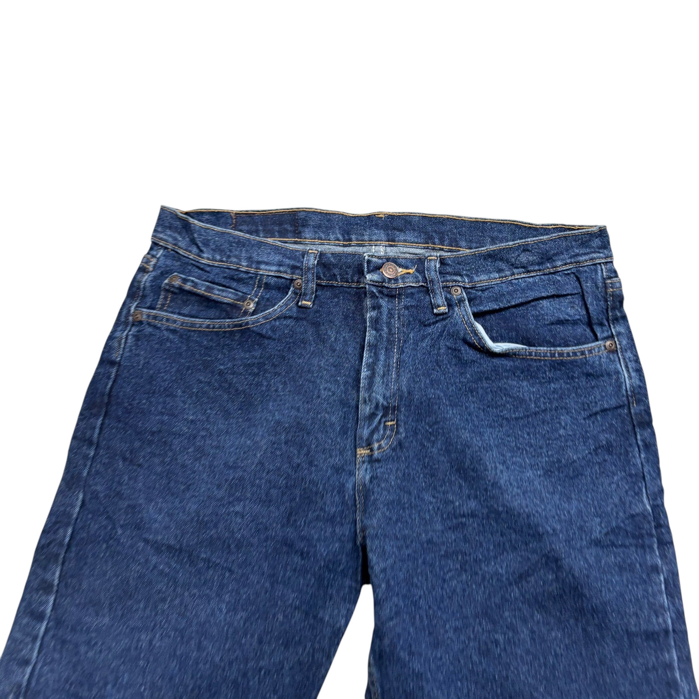 Wrangler Baggy Jorts W32 Mens Denim Shorts Dark Blue Relaxed Fit Stretch (E)