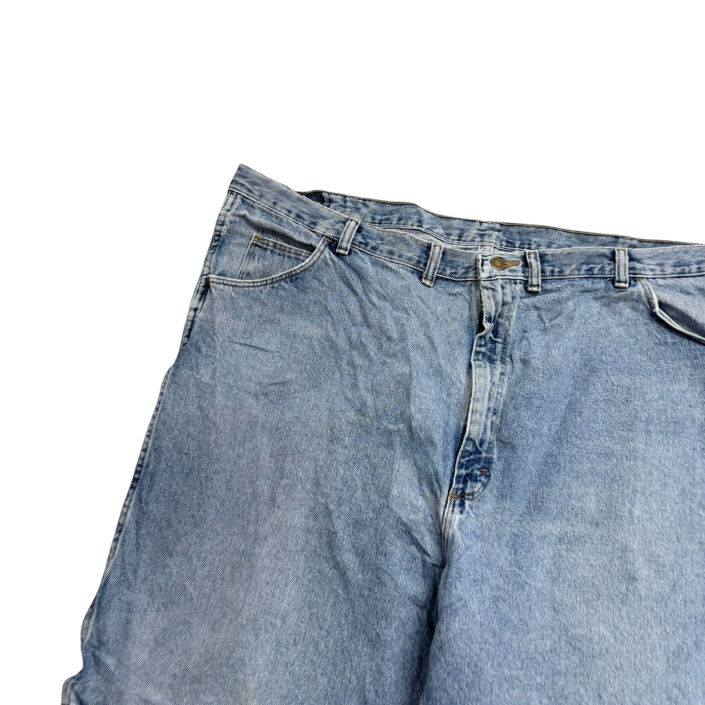 Vintage Wrangler Baggy Jorts W46 Mens Denim Shorts Light Blue Relaxed Fit