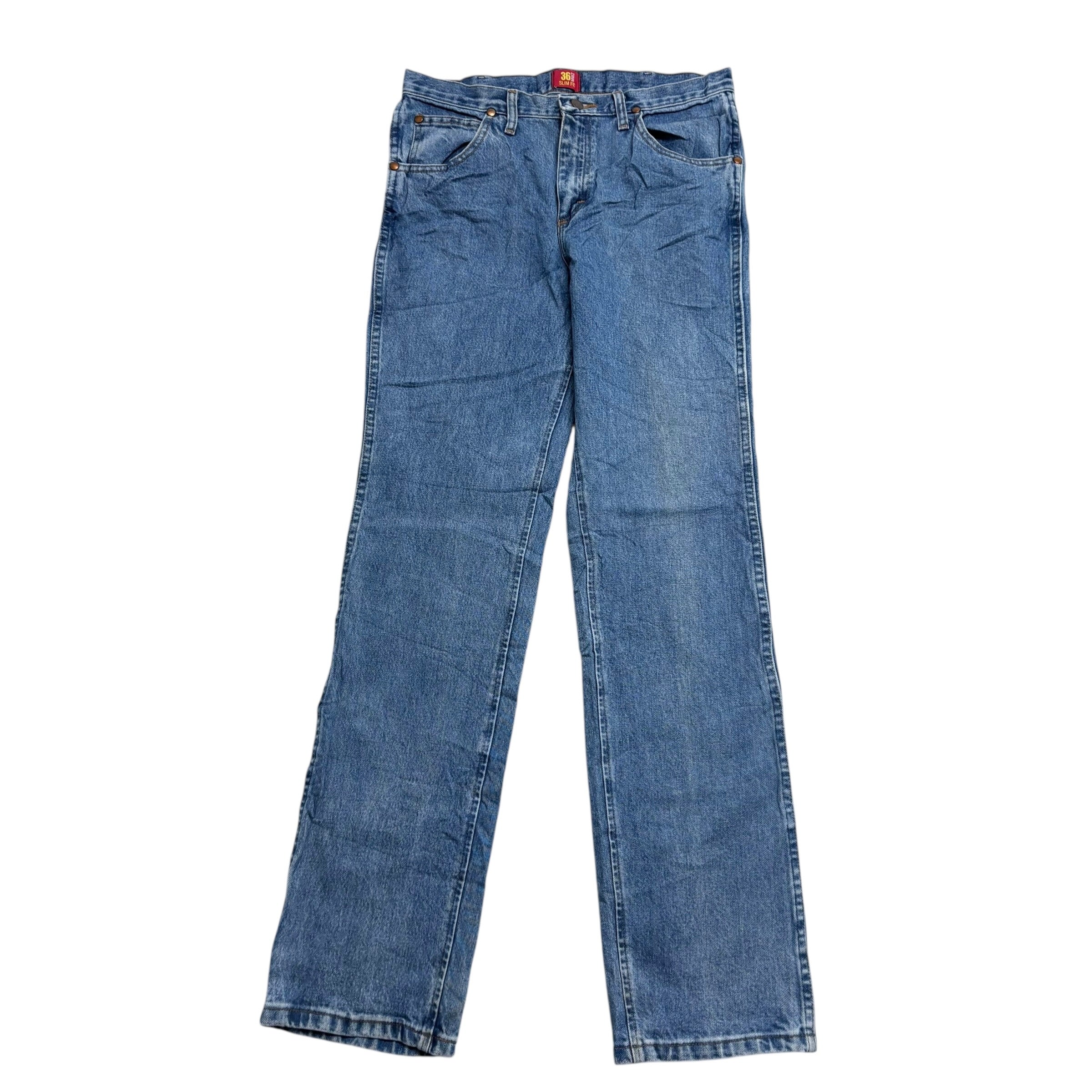 Wrangler Jeans Cowboy Cut W32 L34 Mens Light Blue 36MWZ Slim Fit Denim