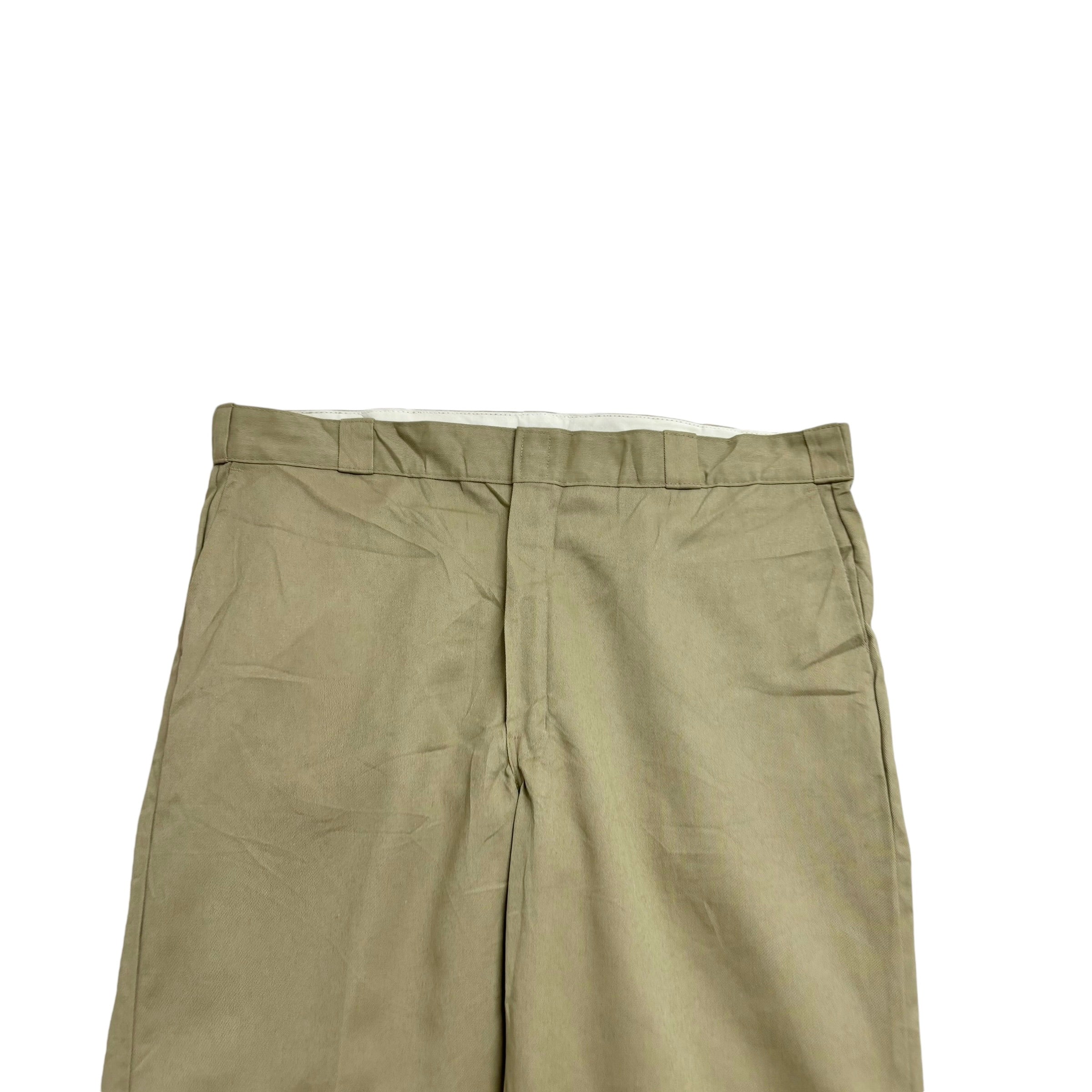 Dickies 874 Trousers W42 L32 Mens Beige Pants Original Straight Fit Workwear
