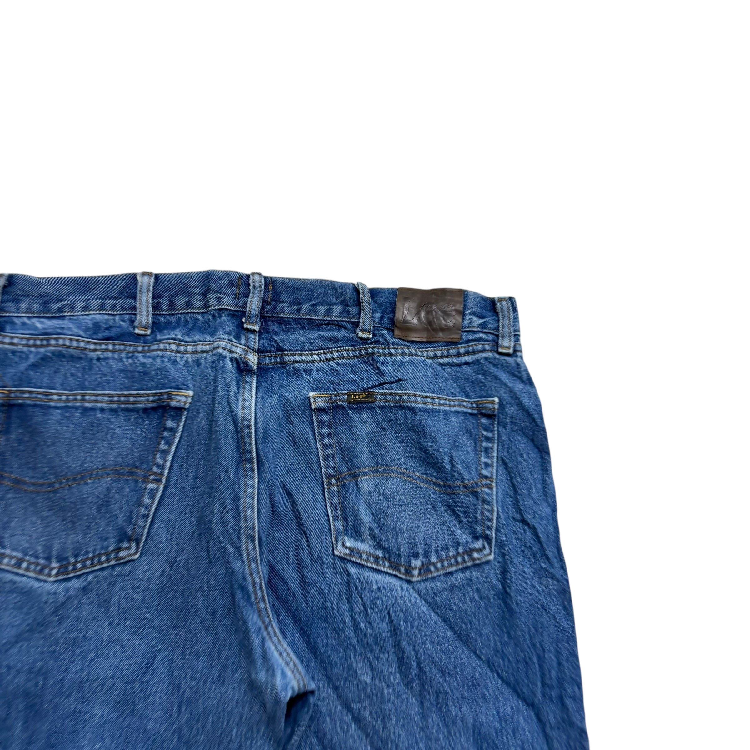 Lee Jeans W40 L30 Mens Mid Blue Regular Straight Fit Denim (E)