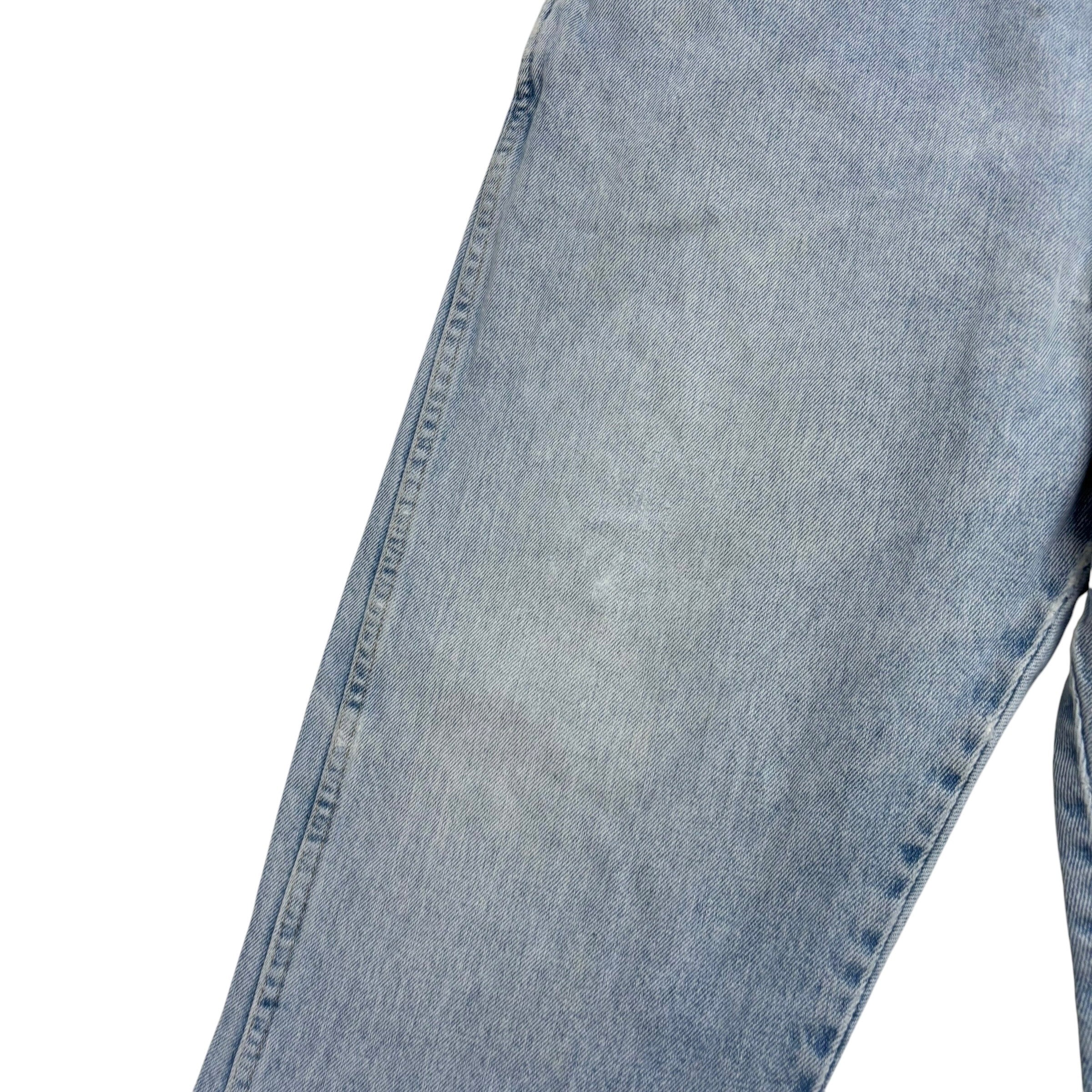 Wrangler Jeans W40 L30 Mens Light Blue Regular Straight Fit Vintage Denim (F)
