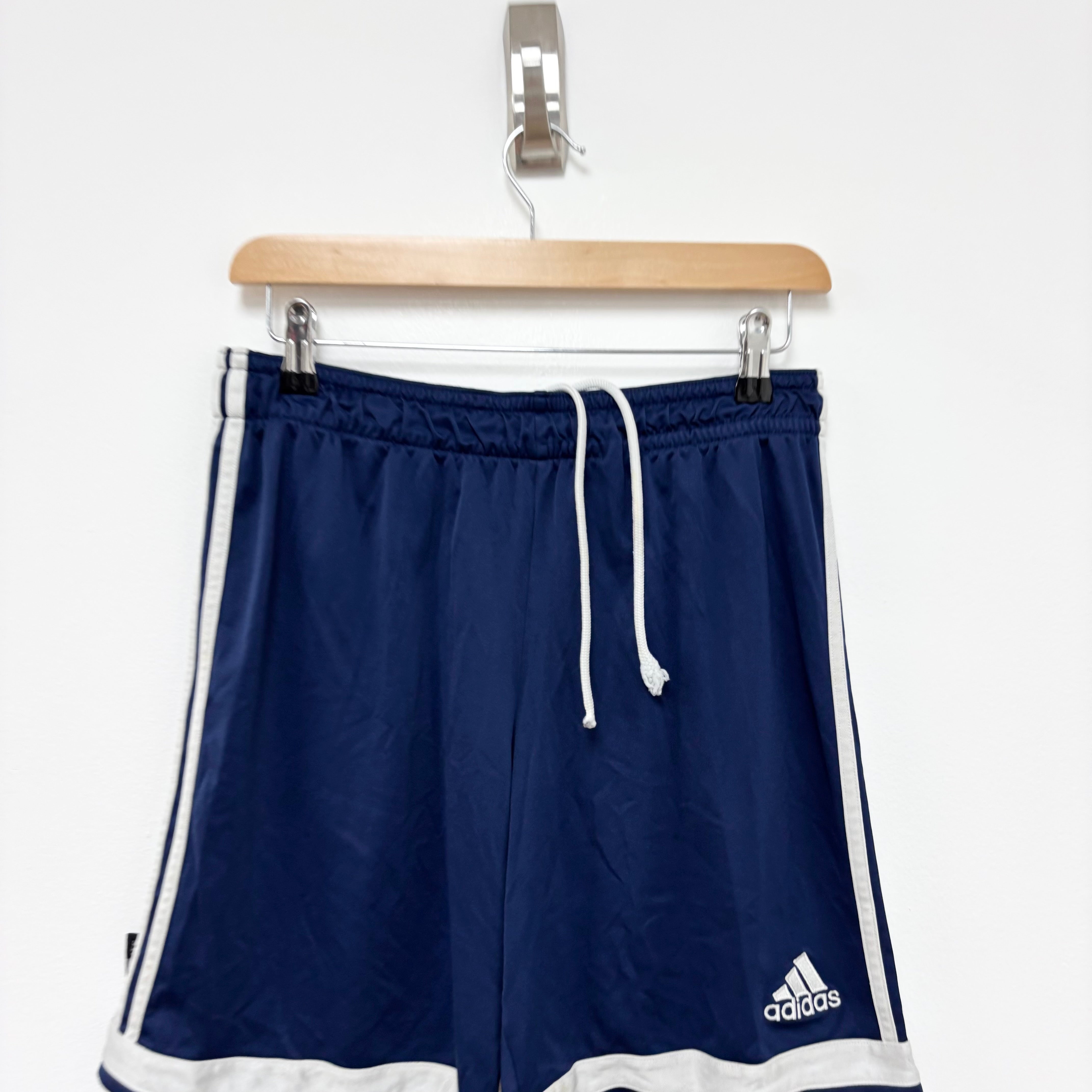 Adidas Shorts Mens Medium Navy Blue Sports Running Gym Athletic (E)
