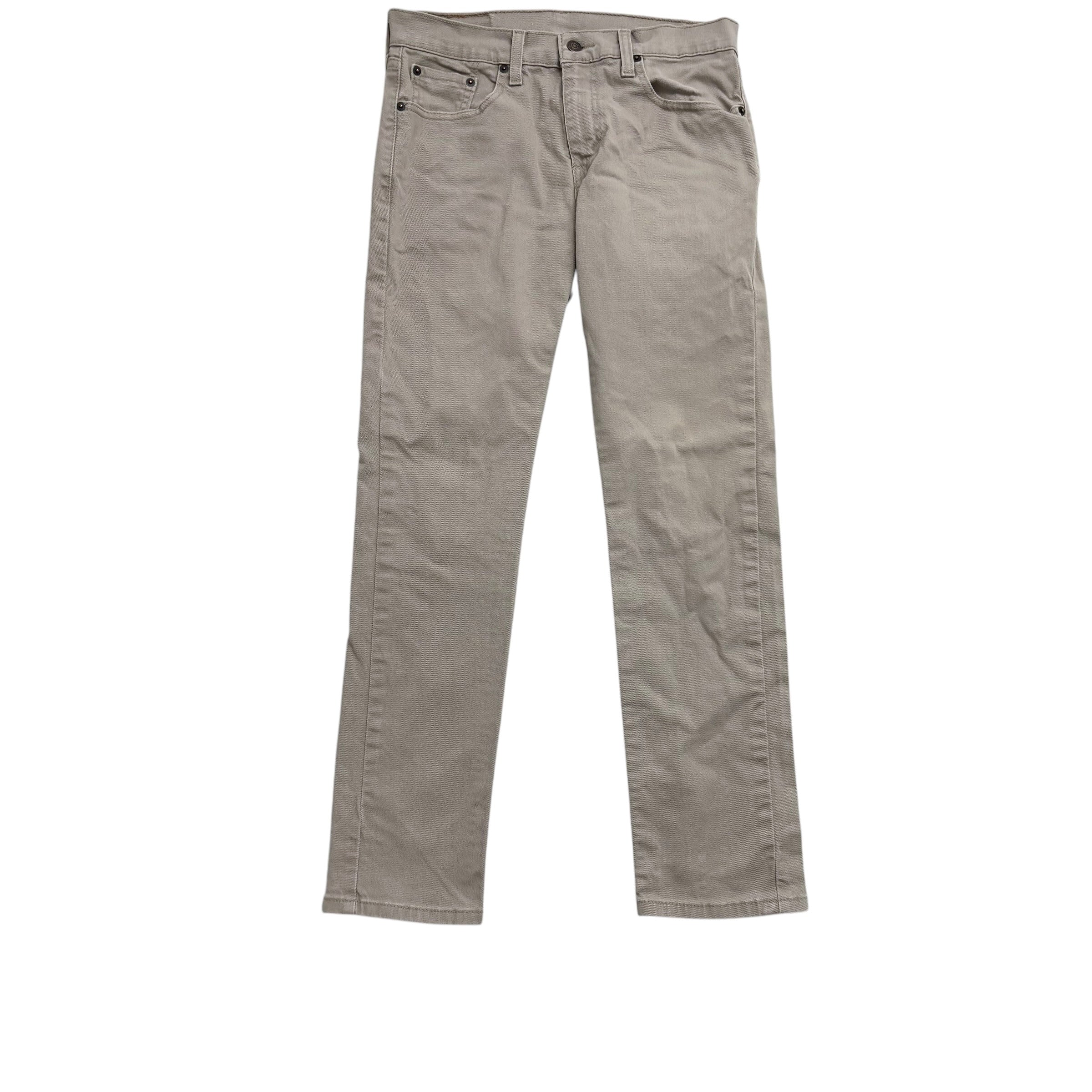 Levis 502 Jeans W28 L29 Mens Beige Regular Tapered Fit Stretch Denim