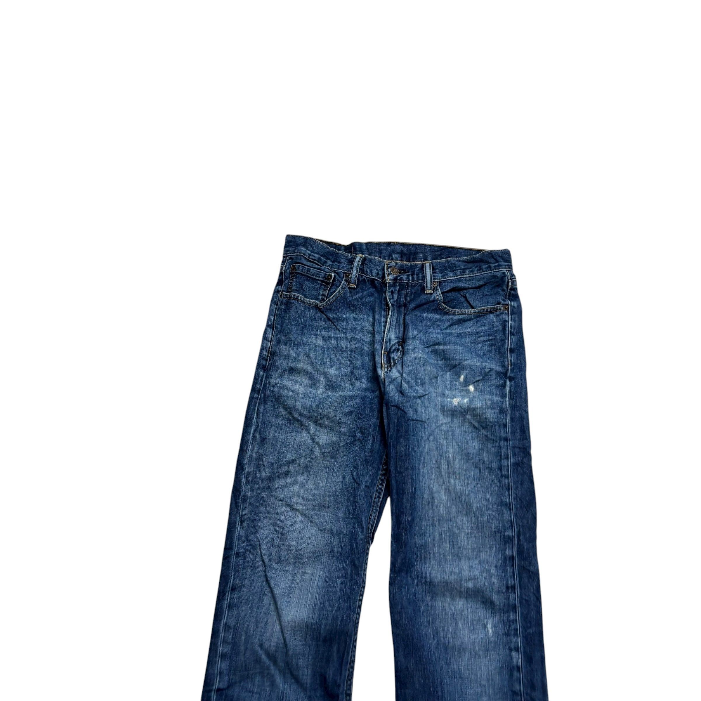 Levis 514 Jeans W30 L32 Mens Dark Blue Regular Straight Fit Denim (F)