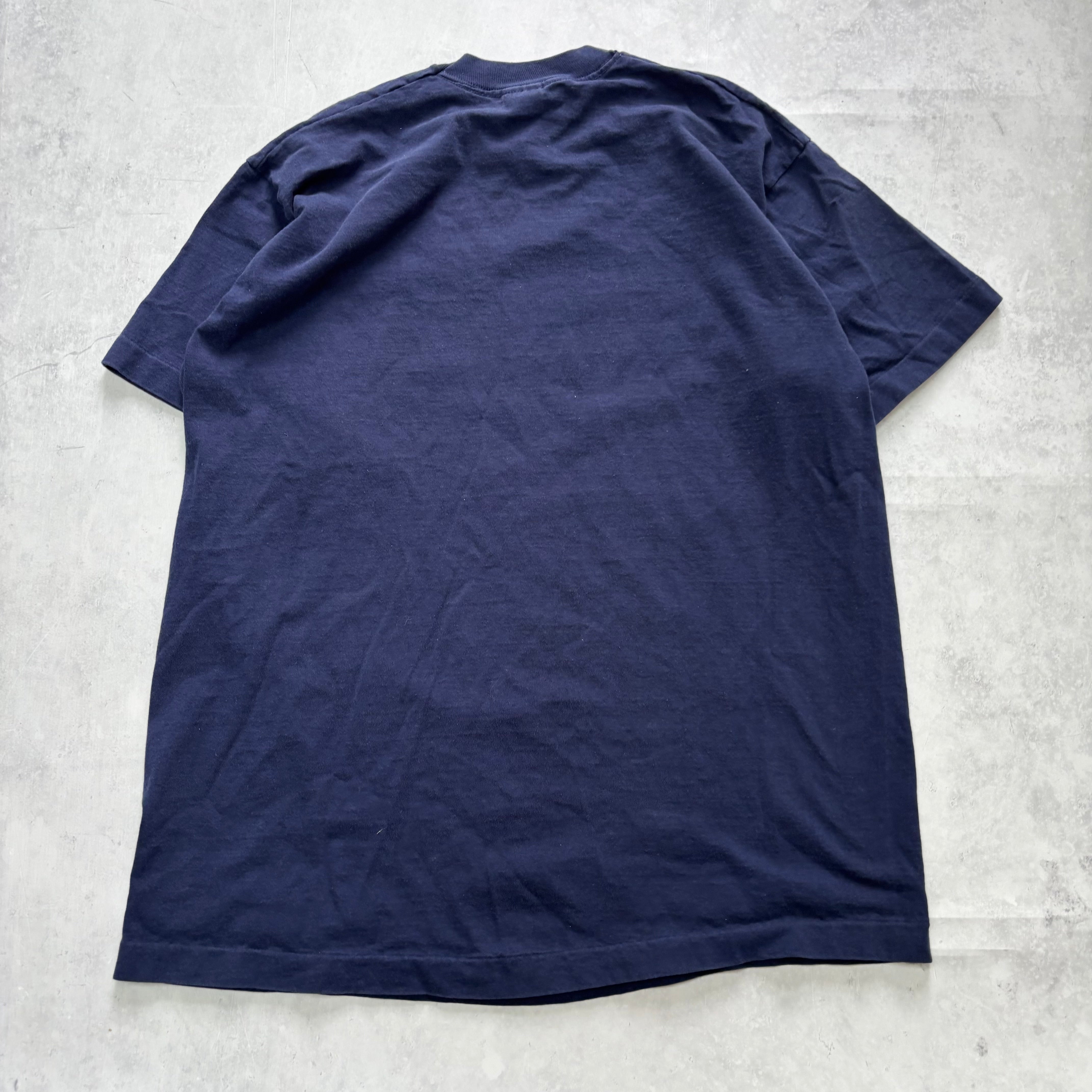 Vintage T Shirt Mens XL Navy Single Stitch Graphic Print 90s USA (E)