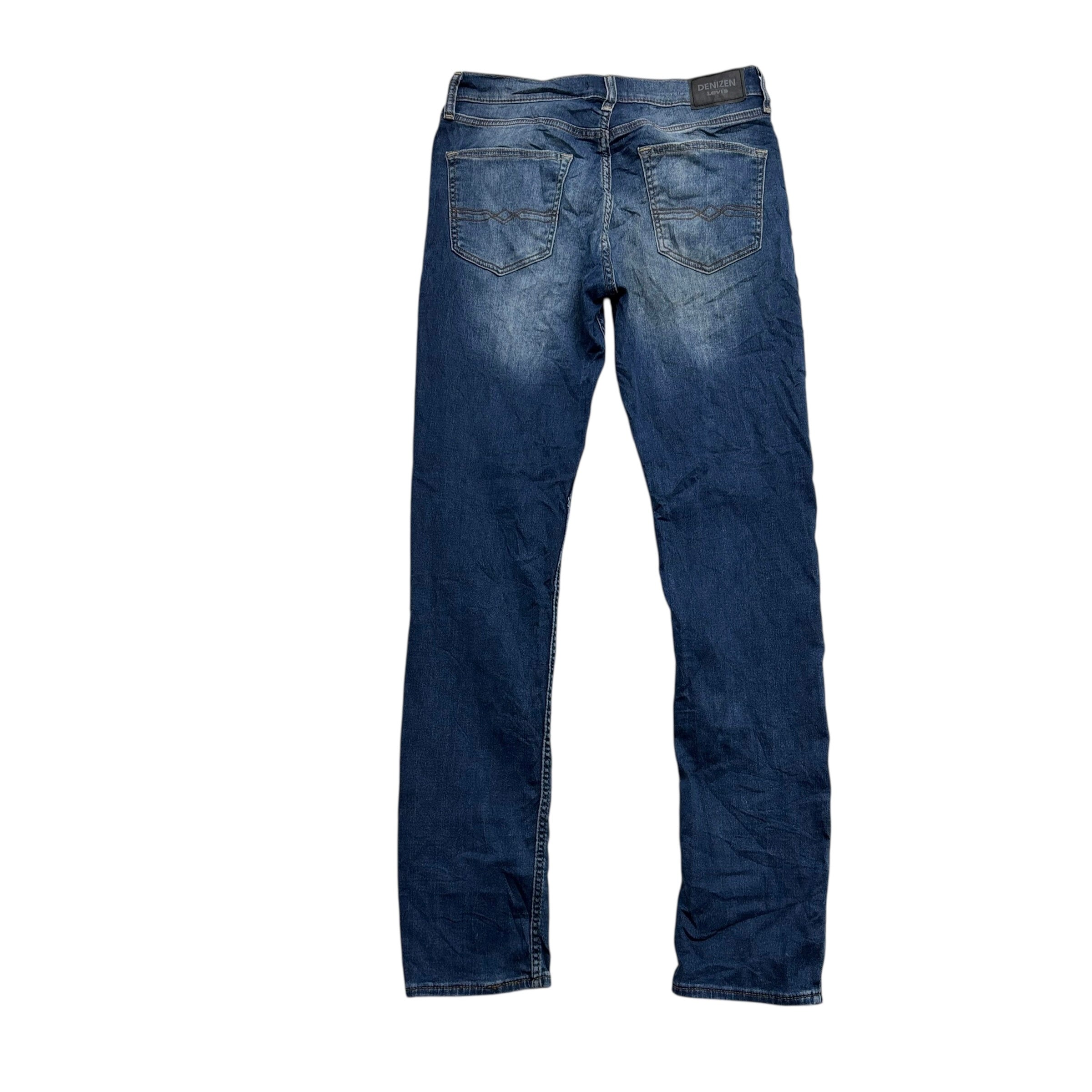 Levis Denizen Jeans W32 L34 Mens Dark Blue Slim Fit Stretch Denim (E)