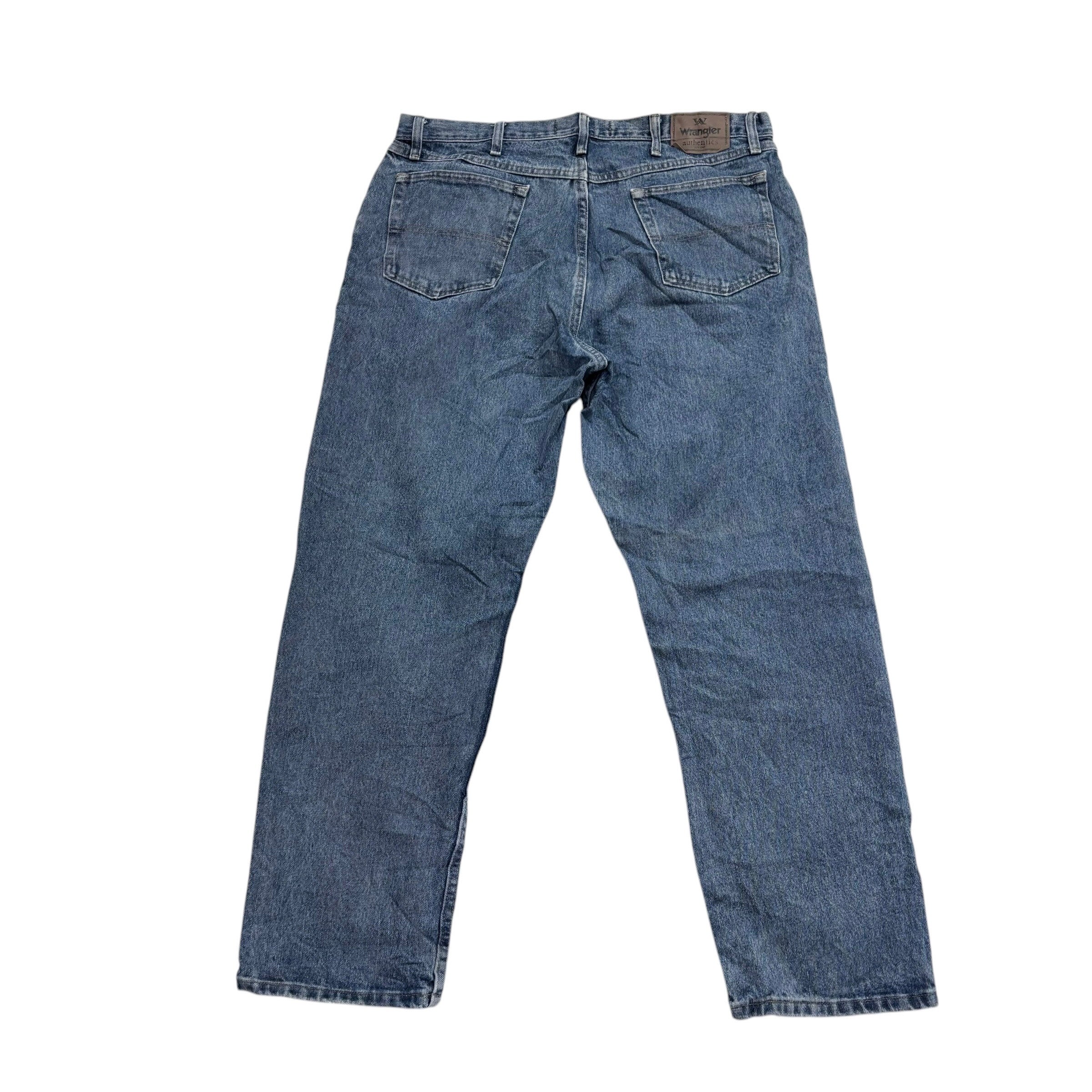 Wrangler Jeans W38 L32 Mens Mid Blue Baggy Relaxed Straight Fit Denim