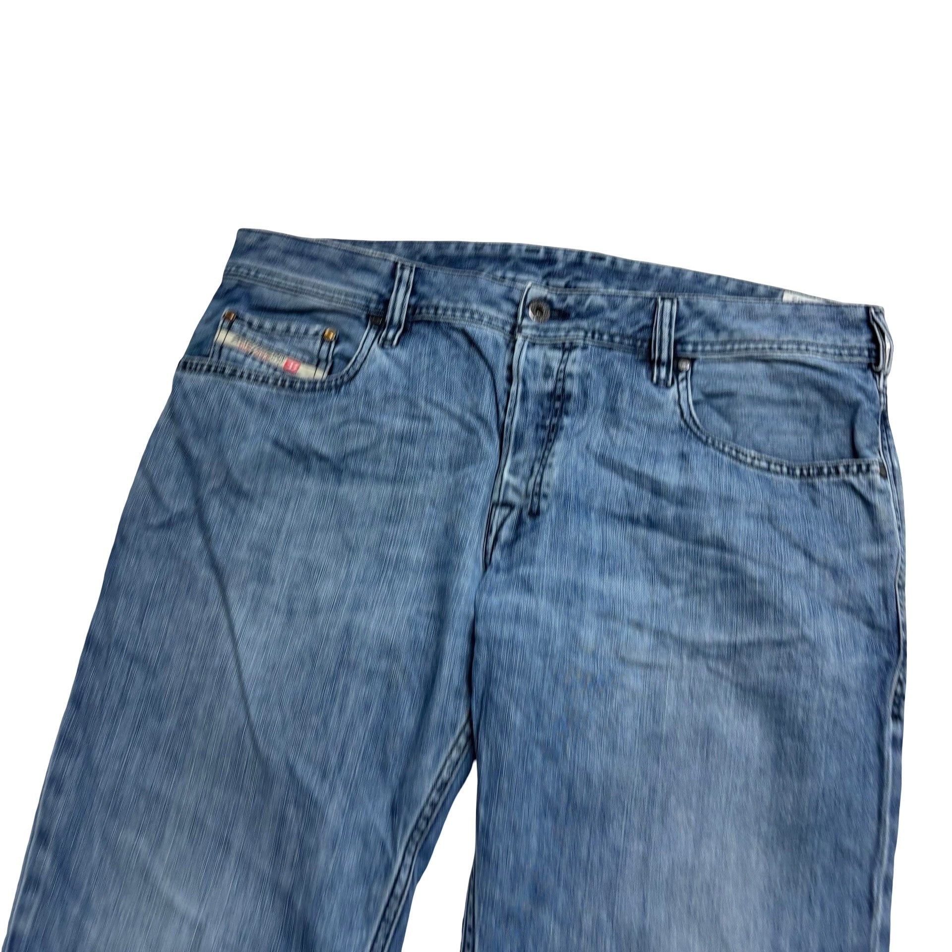 Diesel Zatiny Jeans W36 L32 Mens Mid Blue Regular Bootcut Fit Denim