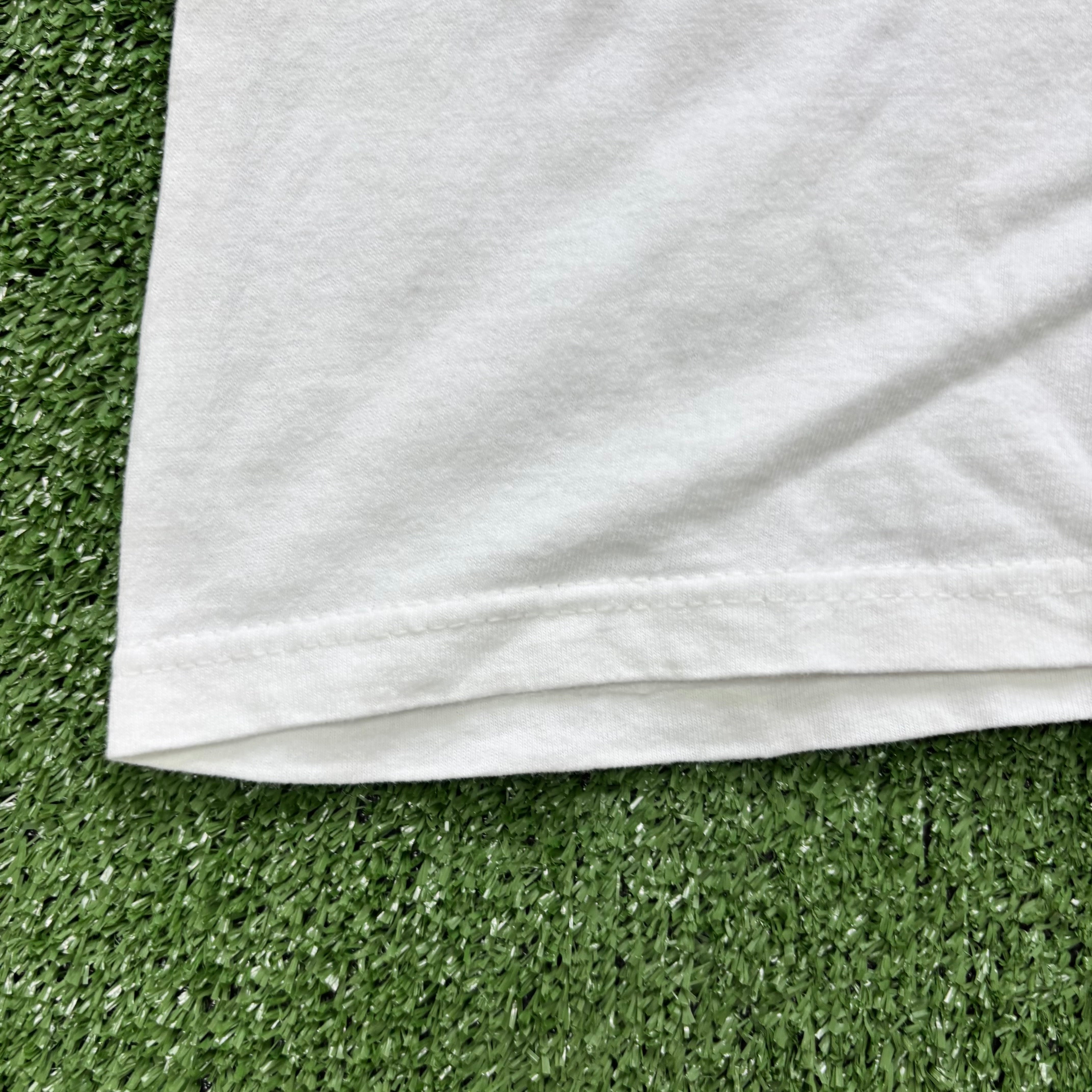 Vintage T Shirt Mens Large White Graphic Print 90s USA Tourist (E)
