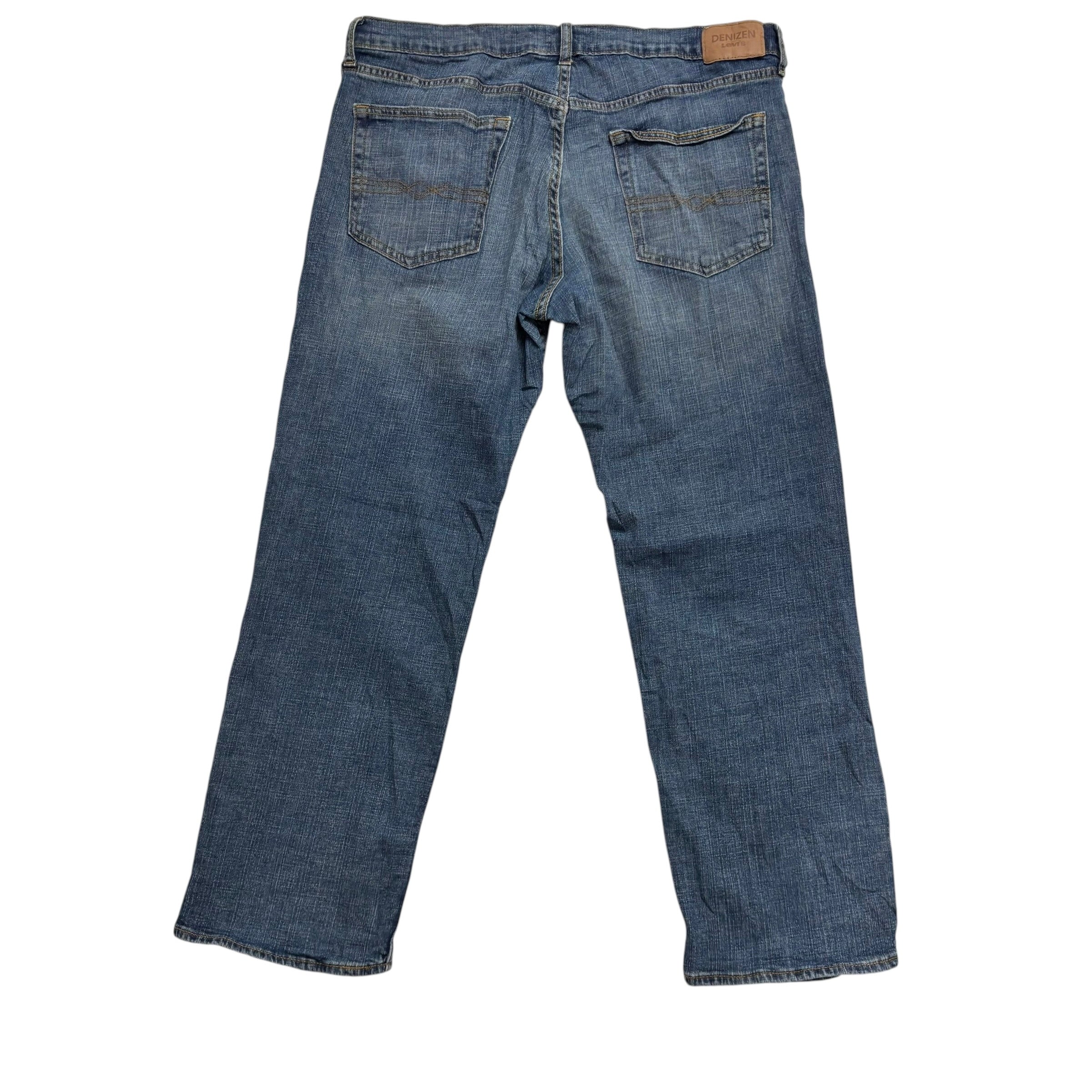 Levis Denizen Jeans W36 L30 Mens Mid Blue Relaxed Baggy Fit Stretch Denim