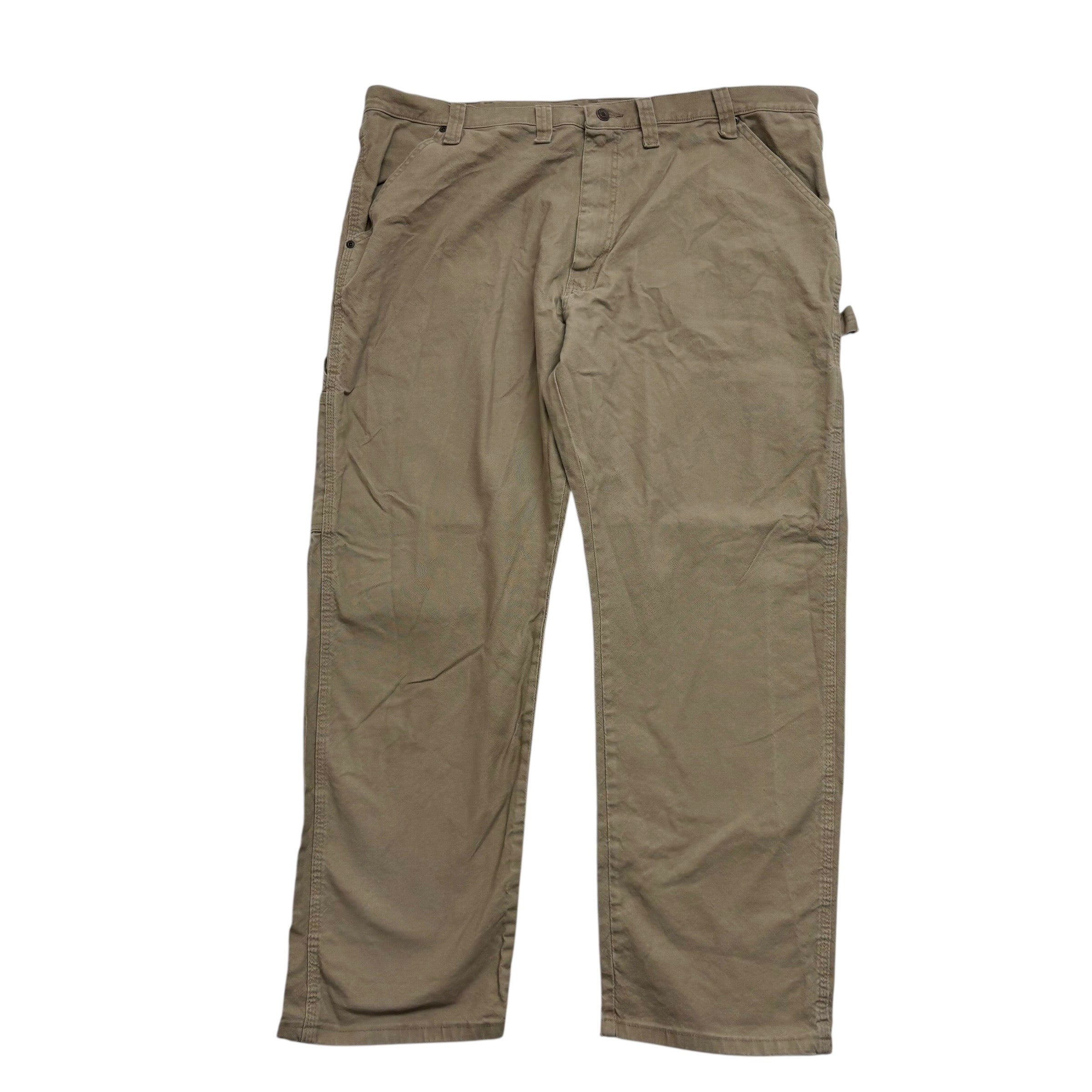 Wrangler Cargo Pants W44 L30 Mens Beige Tan Relaxed Straight Fit Stretch (E)