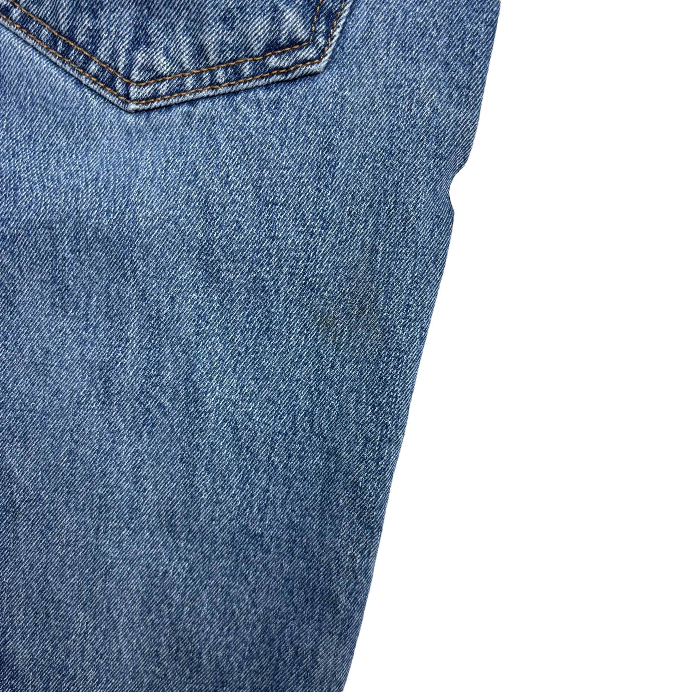 Levis 516 Jeans W34 L29 Mens Mid Blue Regular Straight Fit Denim