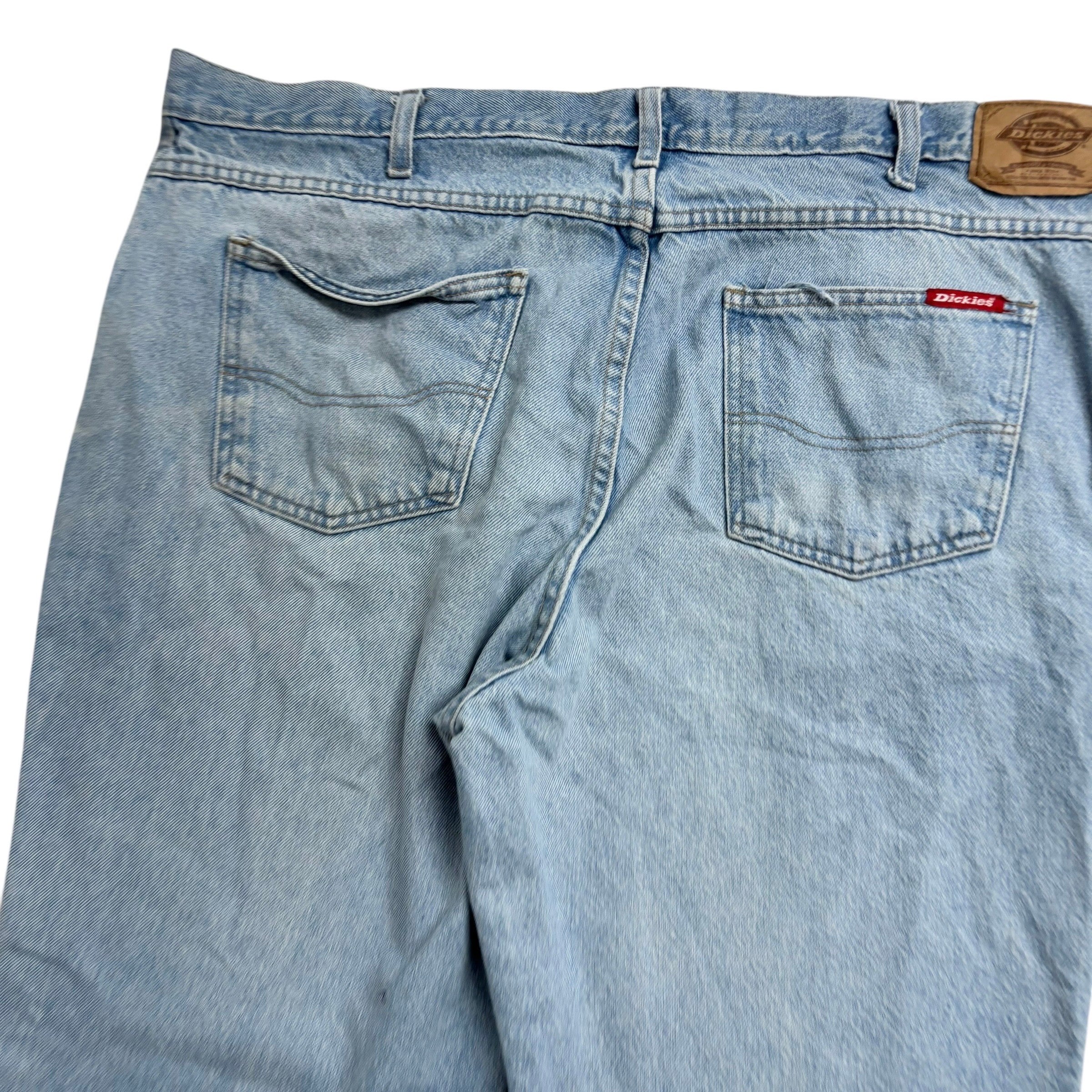 Dickies Jeans W42 L27 Mens Light Blue Relaxed Straight Fit Vintage Denim (F)
