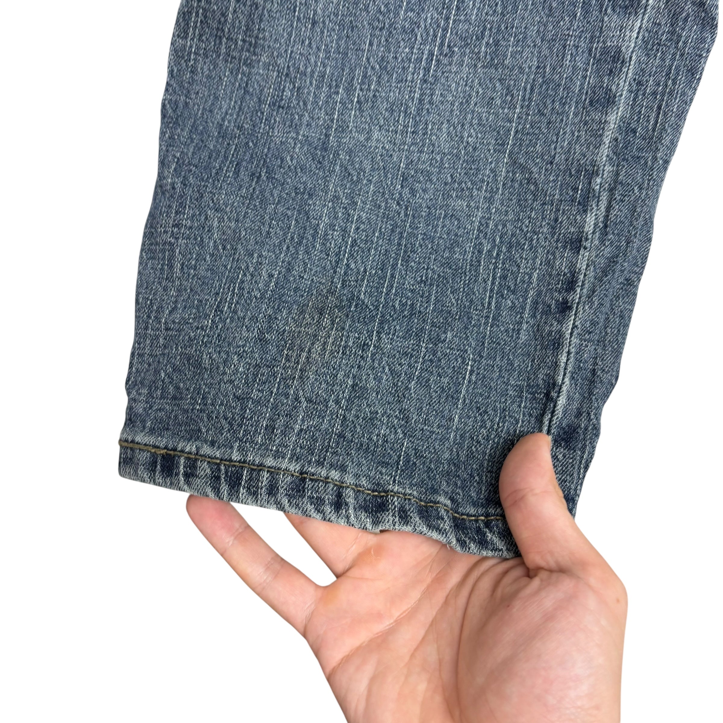 Levis Signature Jeans W38 L32 Mens Mid Blue Relaxed Straight Stretch Denim