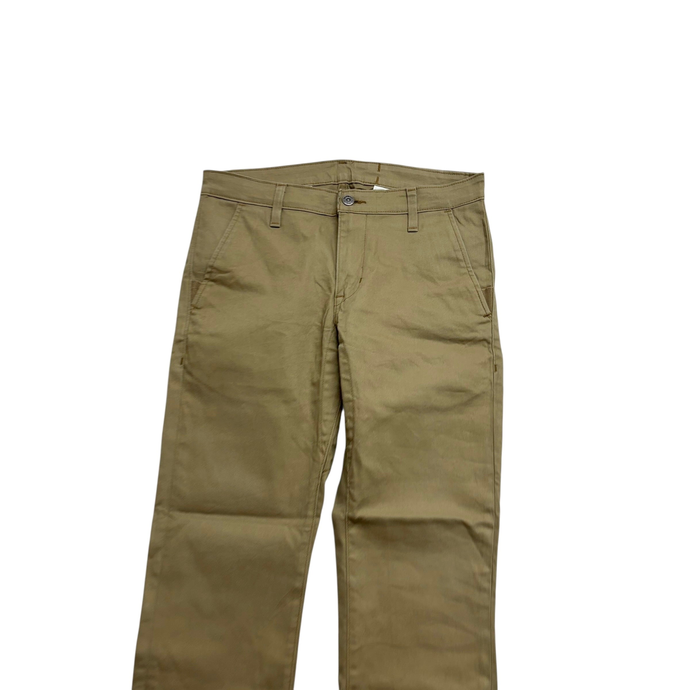 Levis Commuter Chino Trousers W32 L32 Mens Beige Regular Tapered Fit Stretch (E)