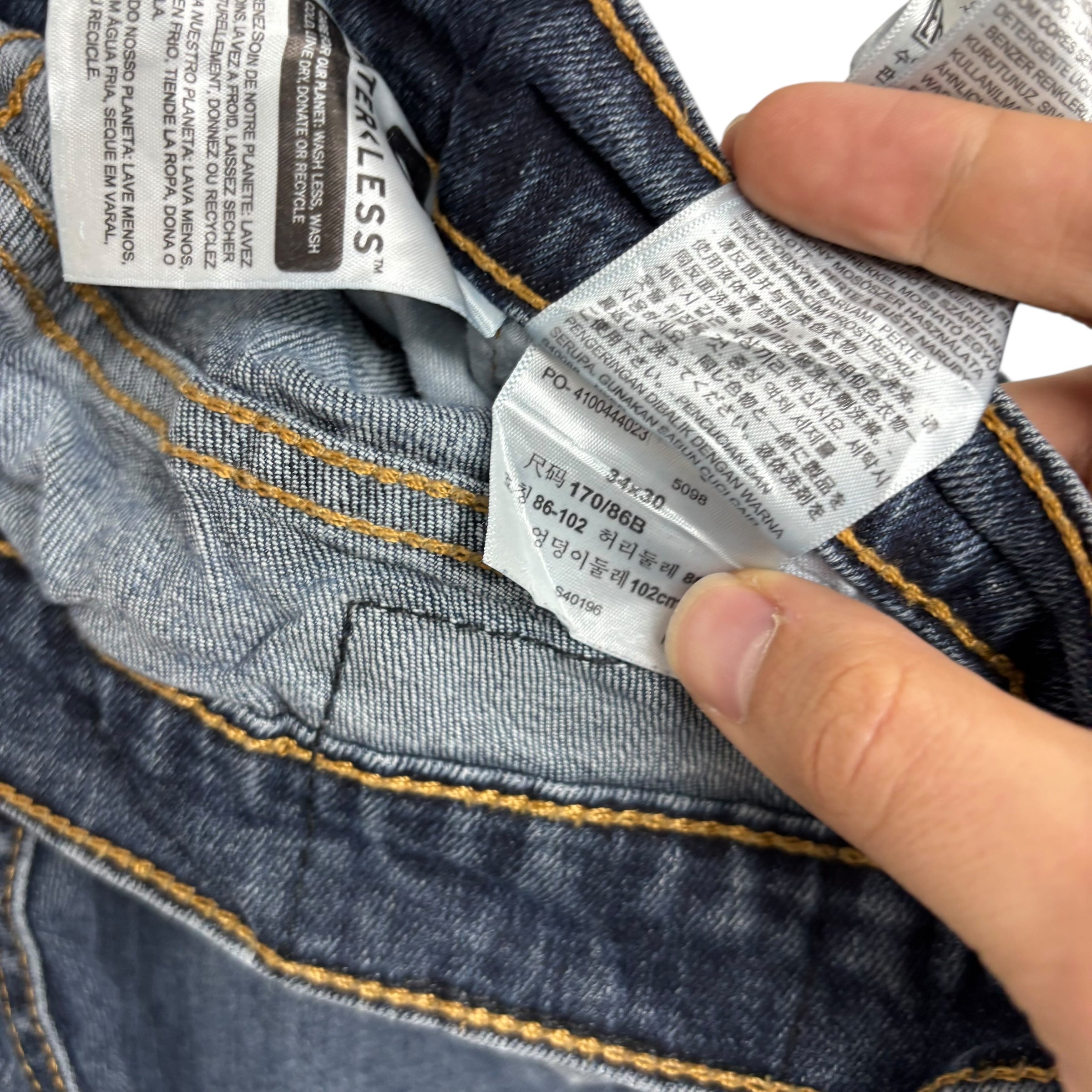 Levis 511 Jeans W34 L30 Mens Mid Blue Slim Fit Stretch Denim