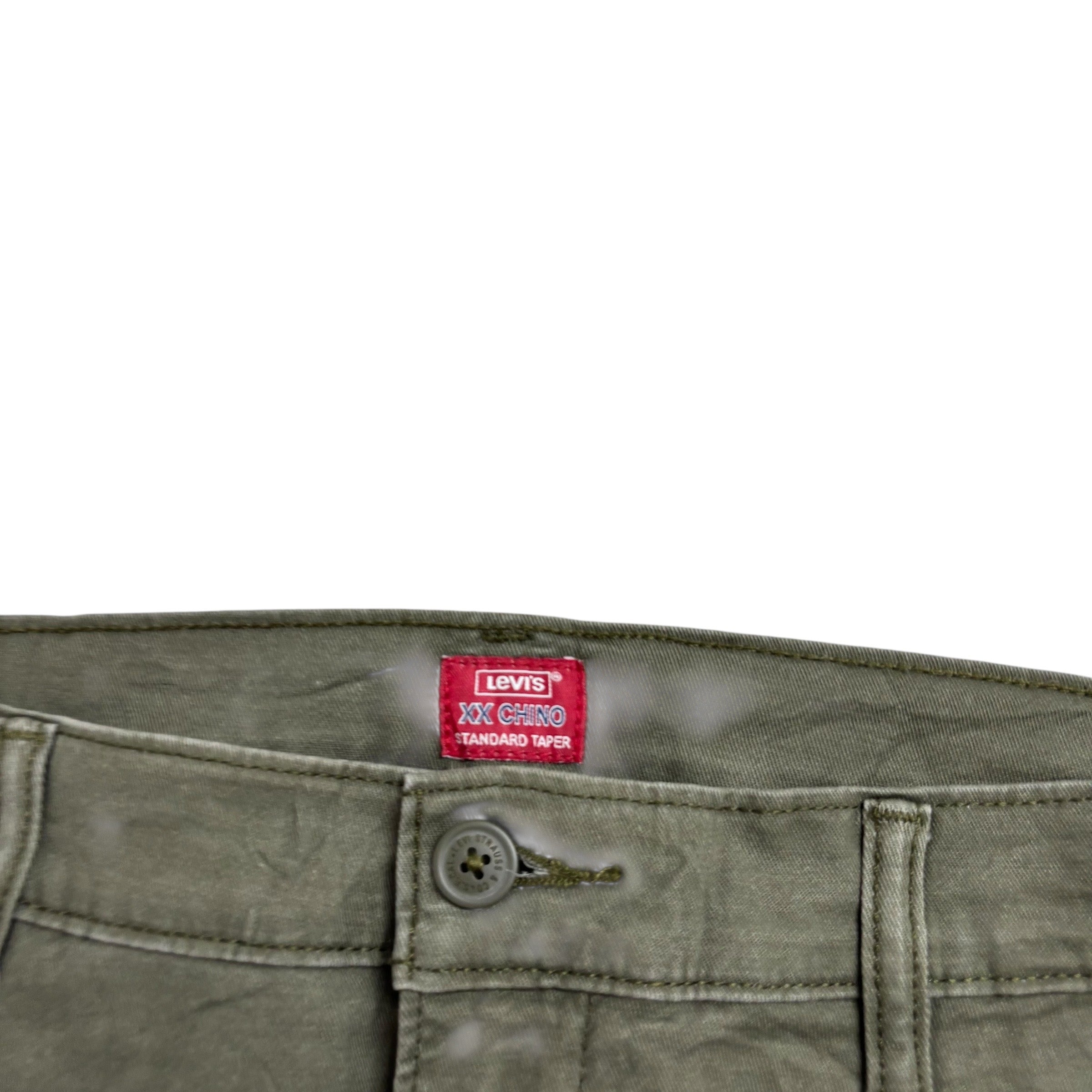 Levis XX Chino Trousers W30 L30 Mens Green Regular Tapered Fit Stretch