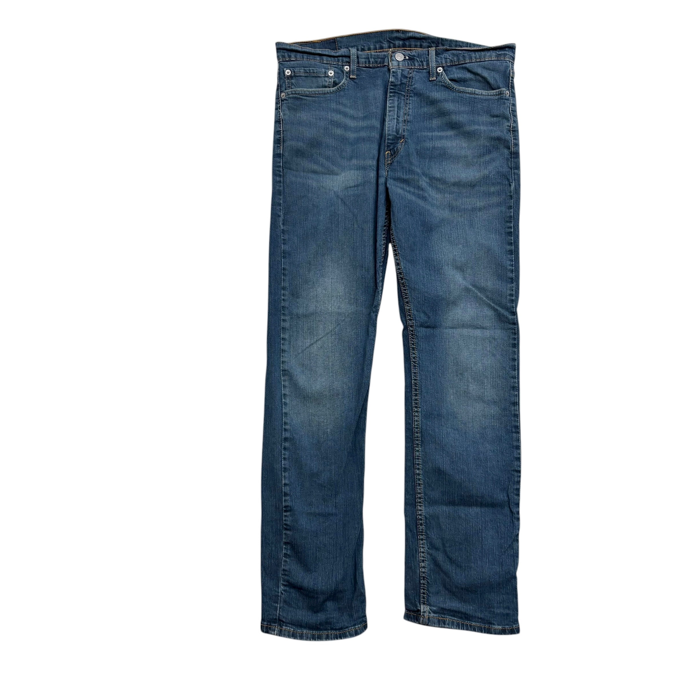 Levis 513 Jeans W36 L30 Mens Dark Blue Slim Straight Fit Stretch Denim (E)