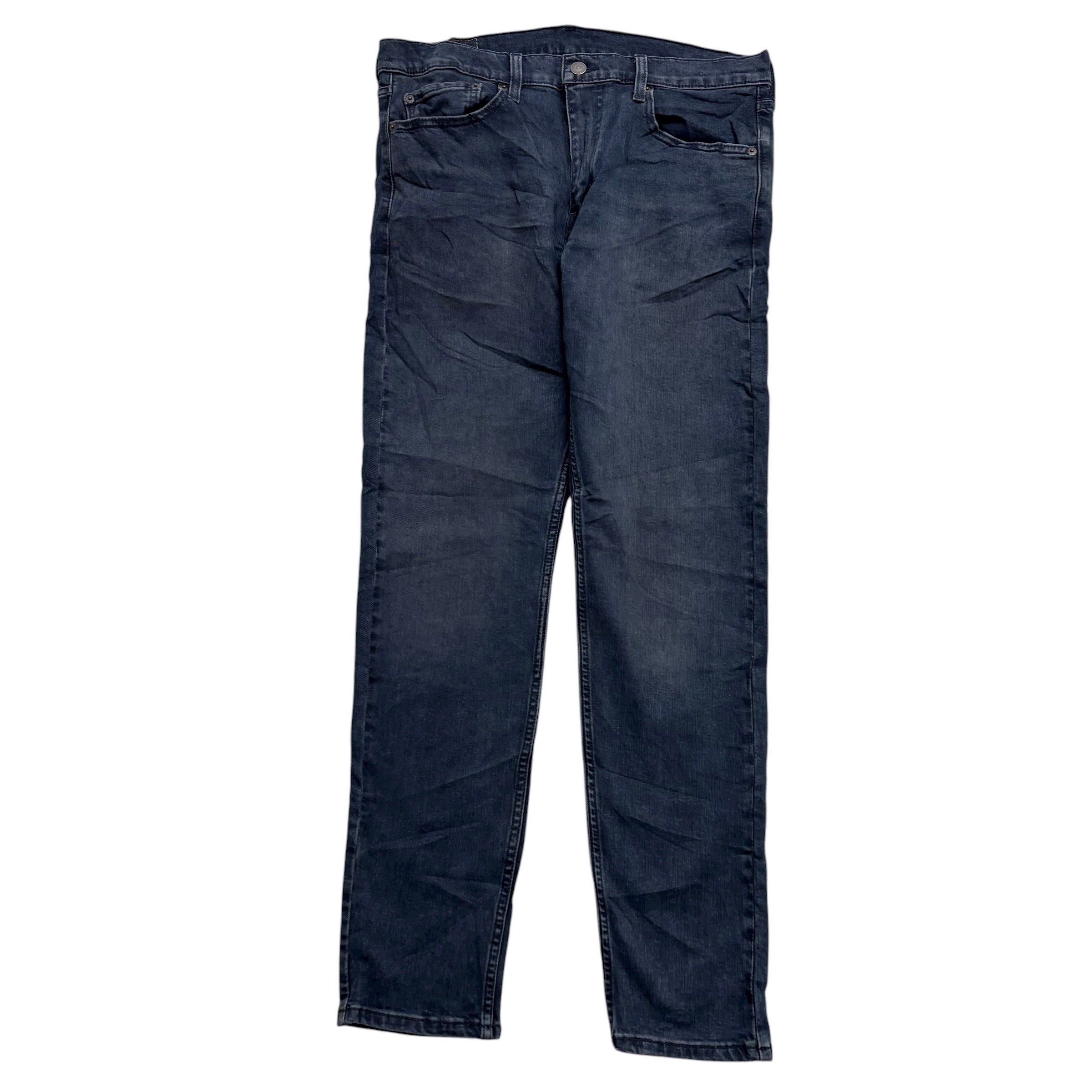 Levis 512 Jeans W33 L32 Mens Navy Blue Slim Tapered Fit Stretch Denim (E)