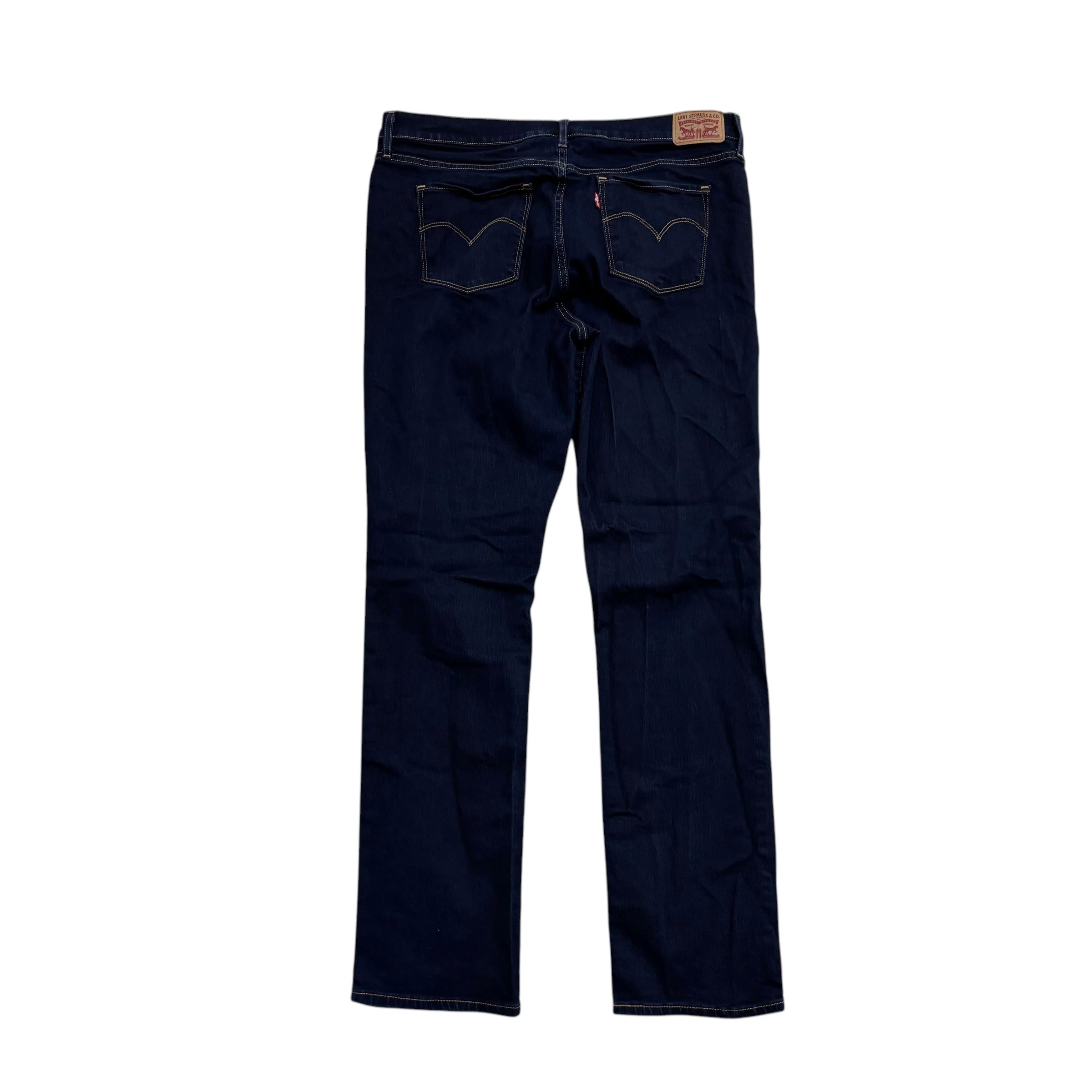 Levis 314 Jeans W33 L32 Womens Dark Blue Shaping Straight Fit Stretch Denim (E)