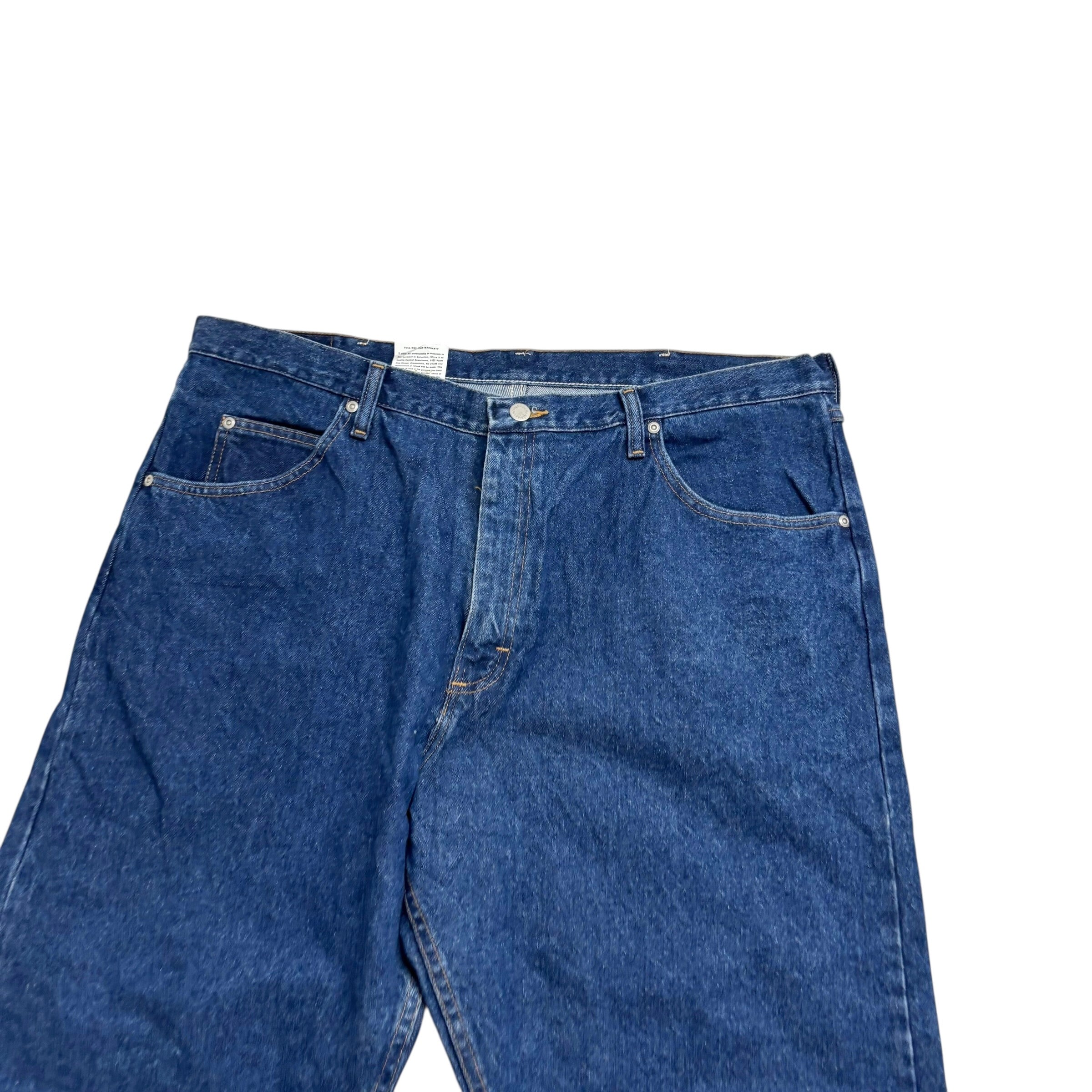 Wrangler Jeans W40 L30 Mens Dark Blue Relaxed Straight Fit Vintage Denim (E)