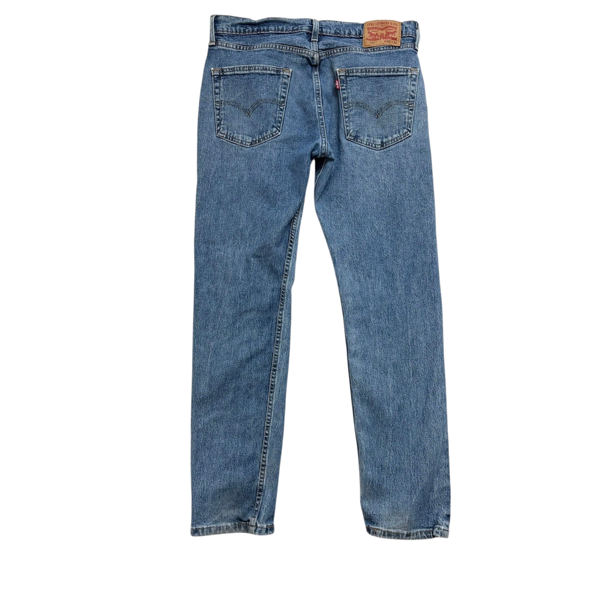 Levis 502 Jeans W32 L32 Mens Mid Blue Regular Tapered Fit Stretch Denim