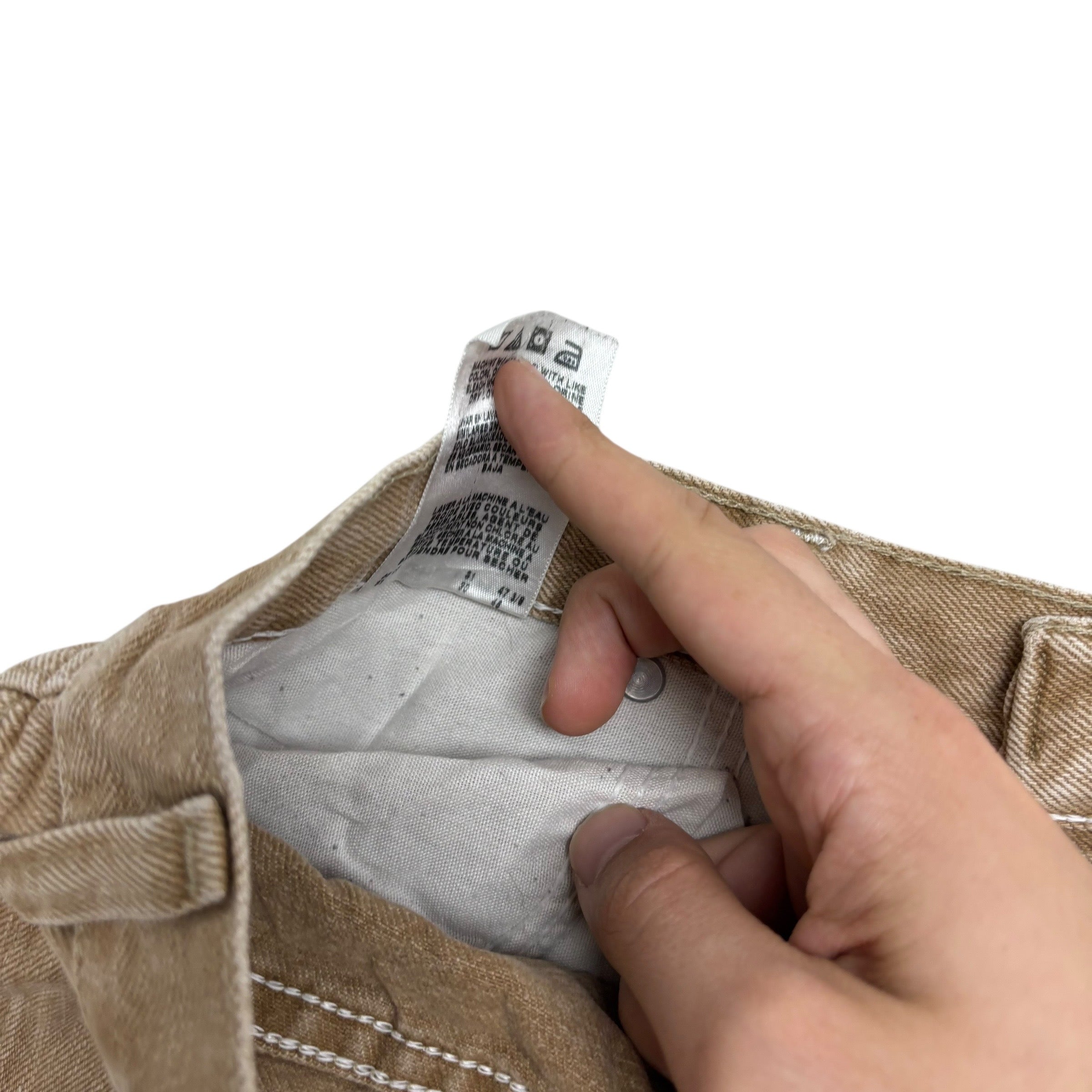 Wrangler Jeans W36 L30 Mens Tan Regular Straight Fit Vintage Denim (E)