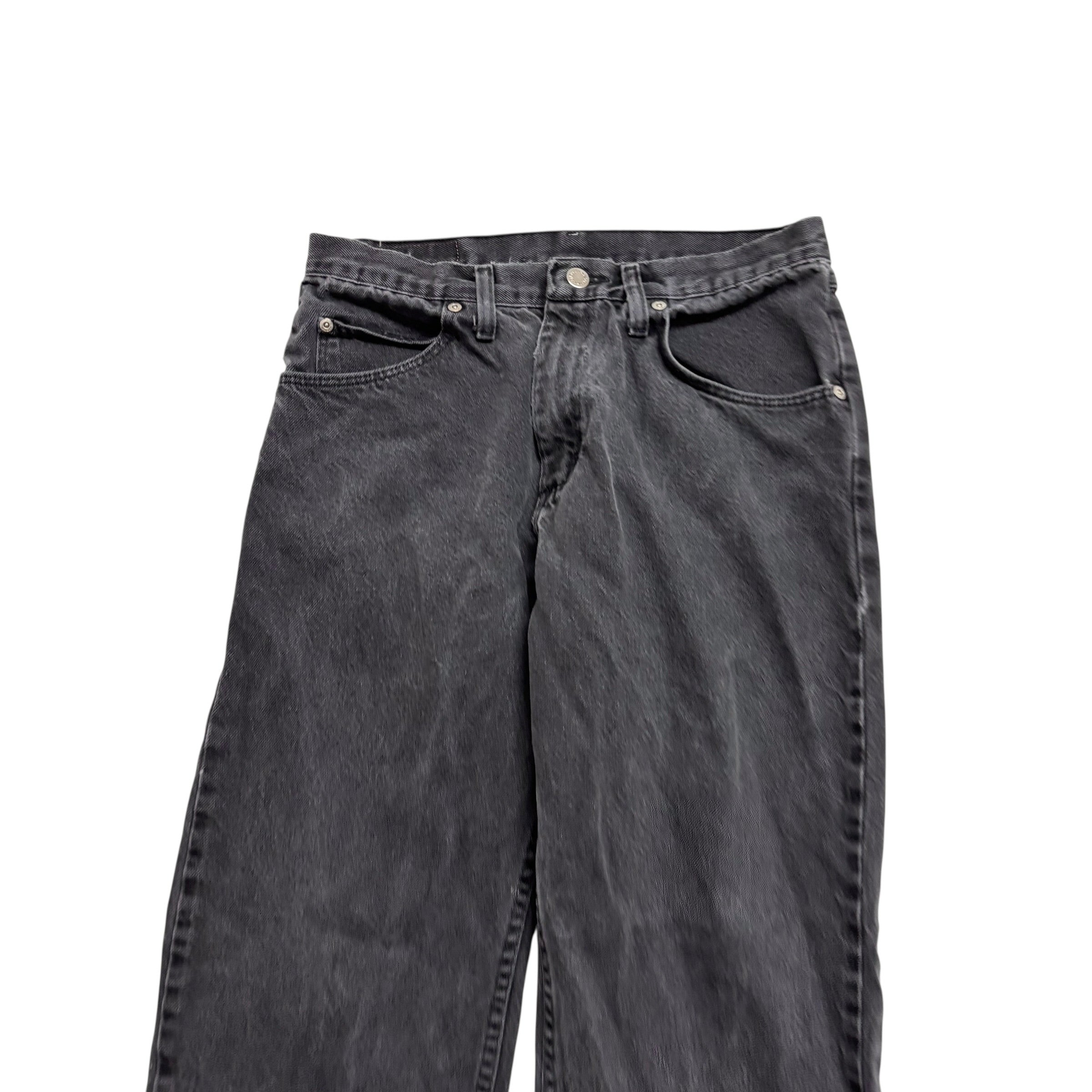 Wrangler Jeans W30 L29 Mens Black Relaxed Straight Fit Vintage Denim (F)