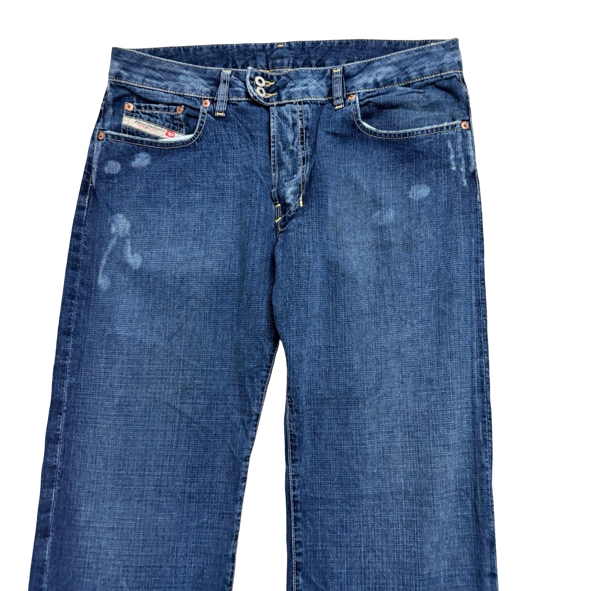 Diesel Rabox Jeans W34 L34 Mens Dark Blue Relaxed Straight Vintage Y2K