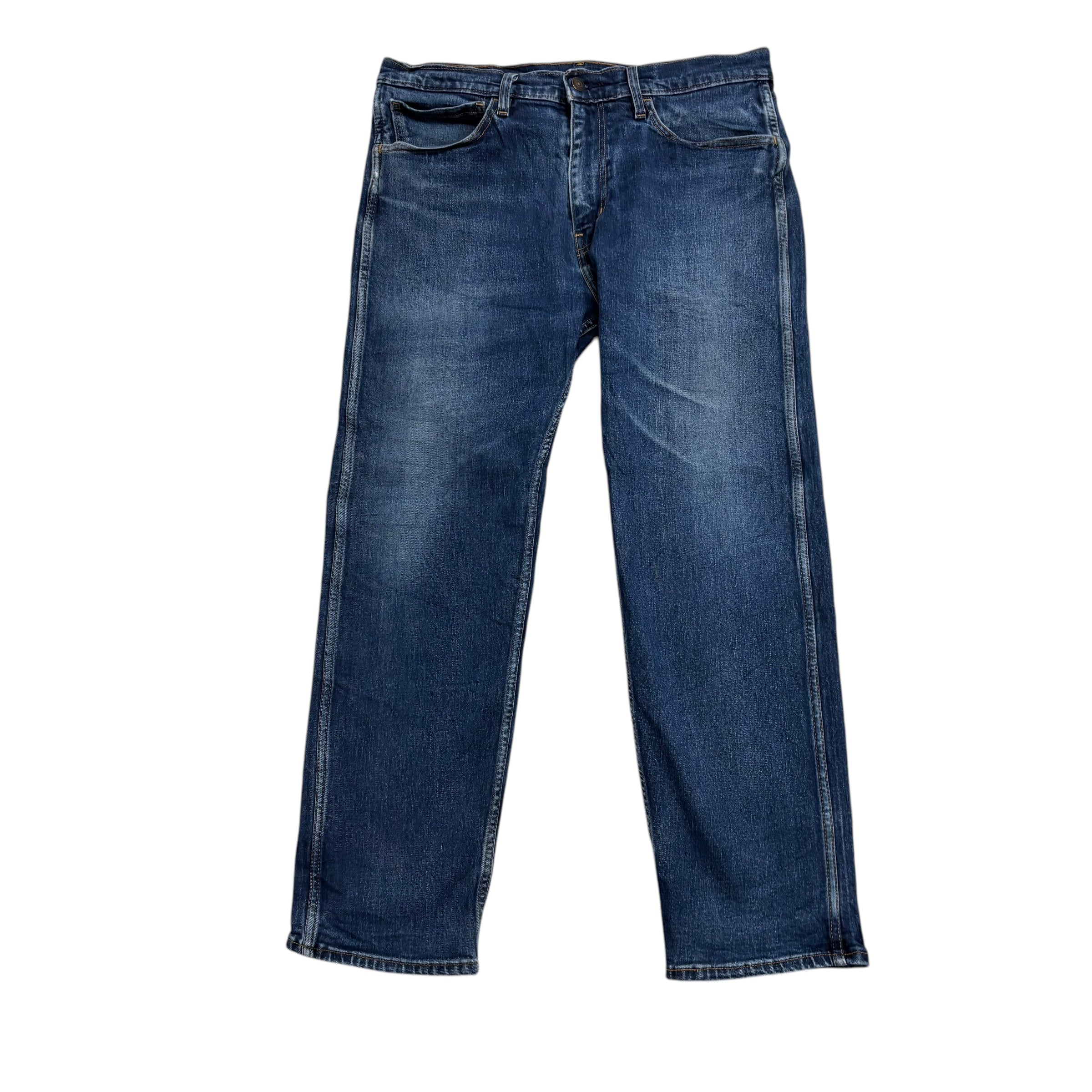 Levis Workwear Jeans W34 L29 Mens Mid Blue Regular Straight Stretch Denim (F)