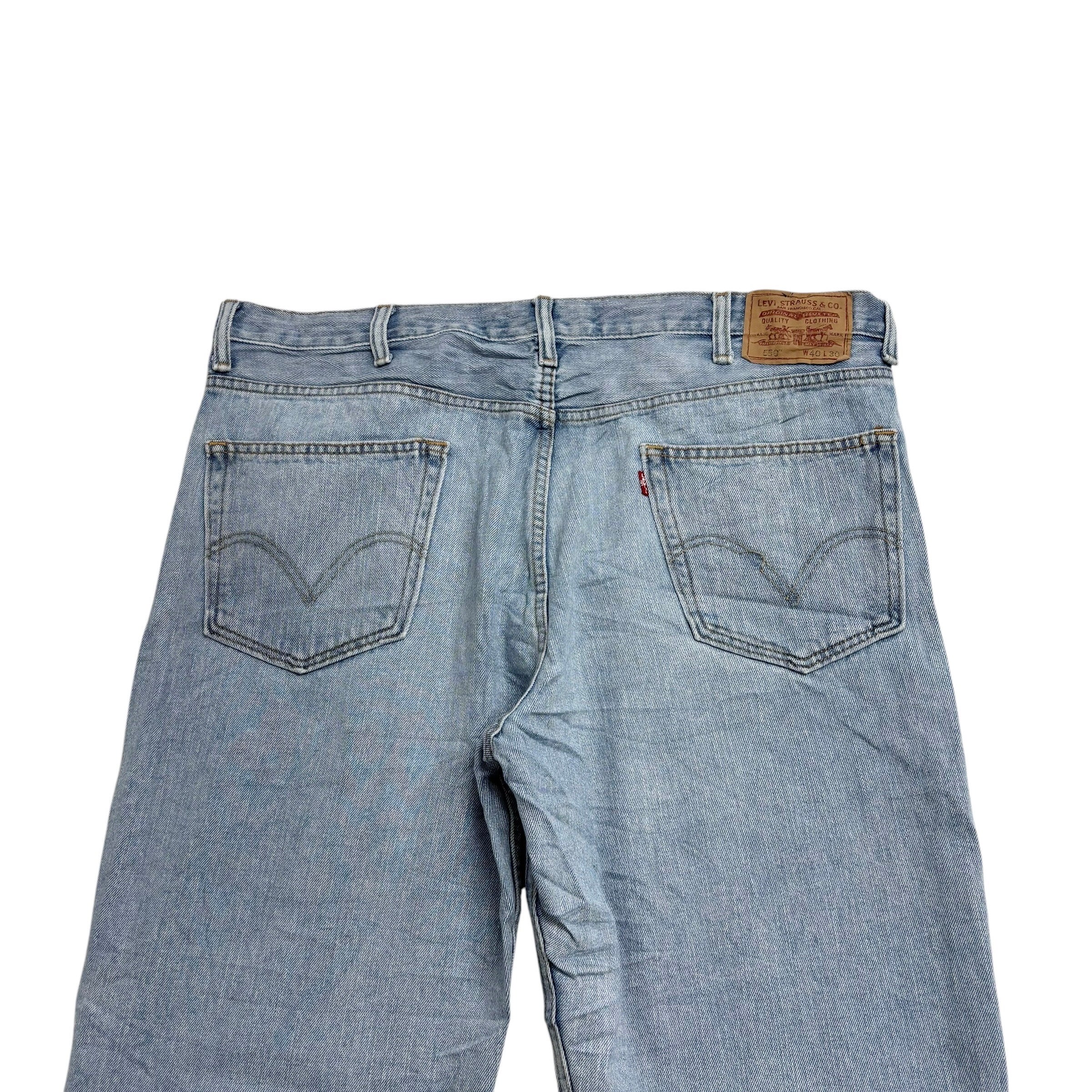 Levis 550 Jeans W40 L30 Mens Light Blue Baggy Relaxed Straight Vintage Denim