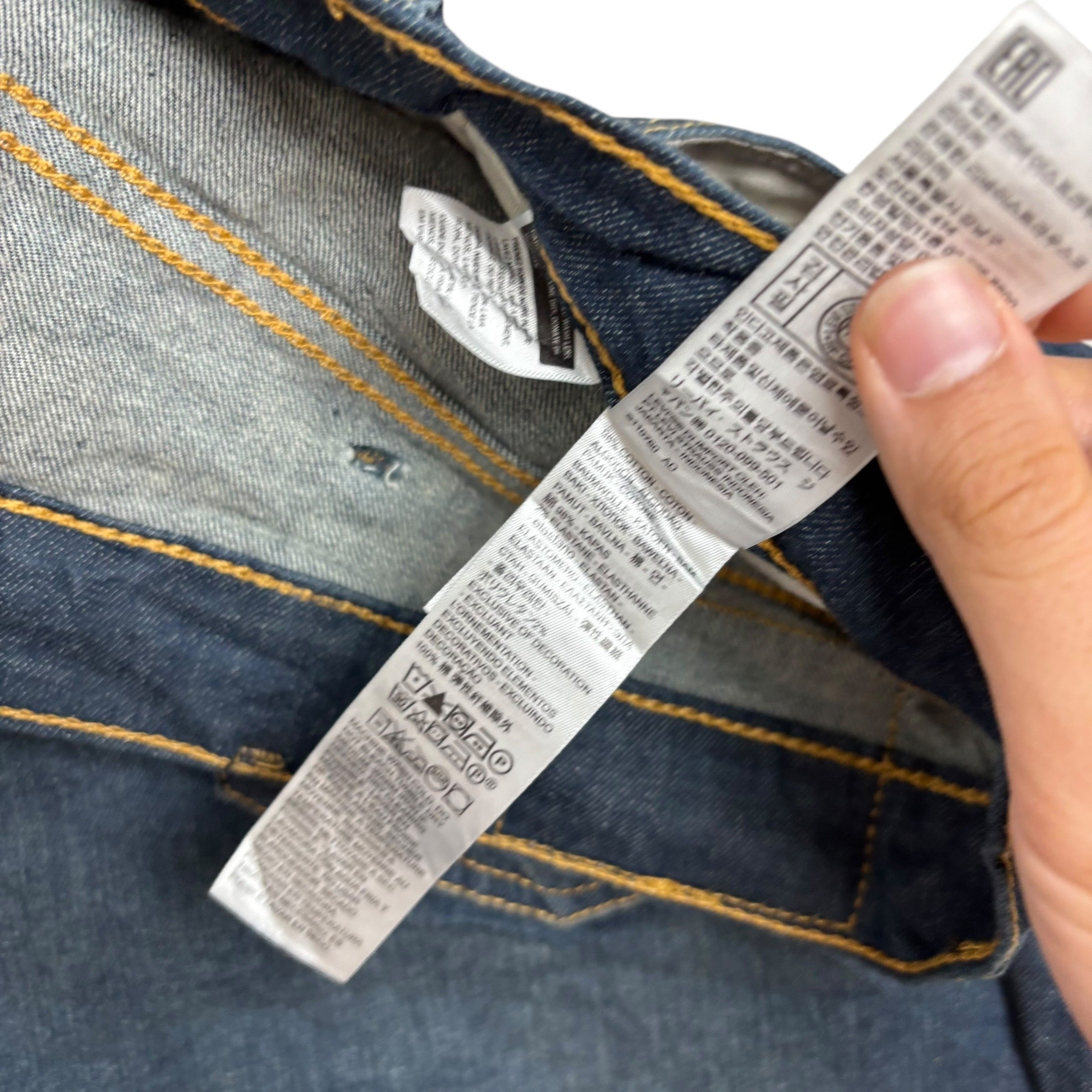 Levis 541 Jeans W50 L28 Mens Dark Blue Athletic Tapered Fit Stretch Denim (E)