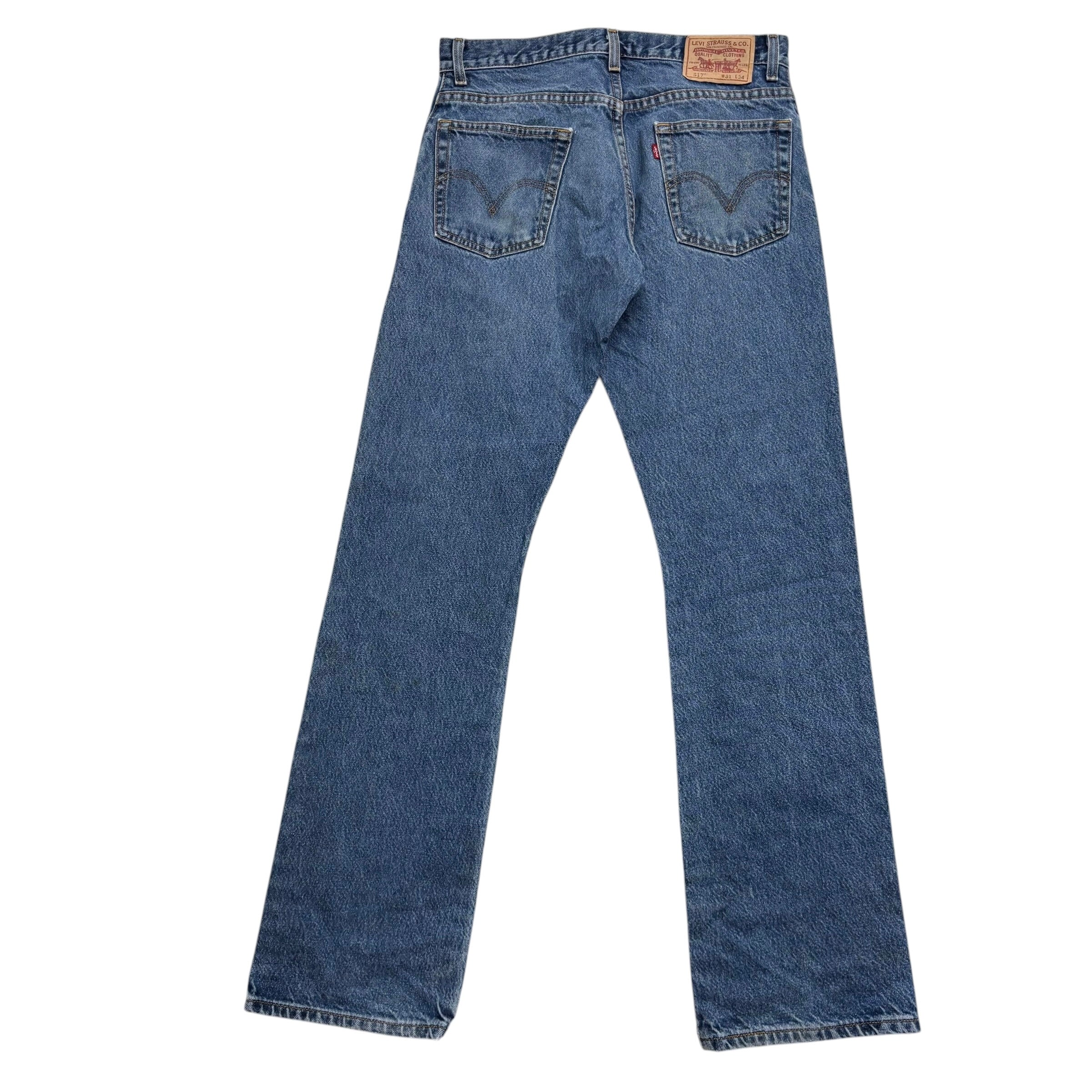 Levis 517 Jeans W31 L34 Mens Mid Blue Regular Bootcut Fit Vintage Denim