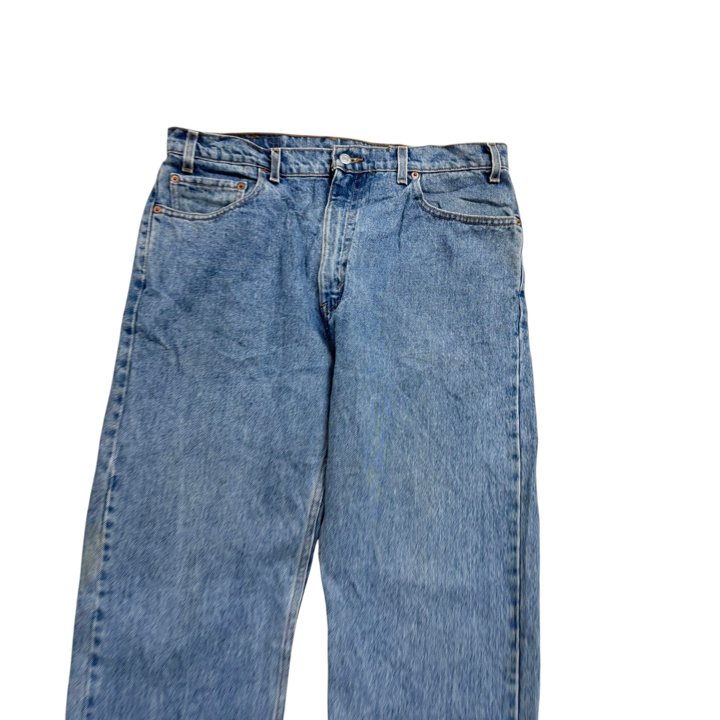 Levis 505 Jeans W36 L32 Mens Light Blue Regular Straight Fit Vintage Denim