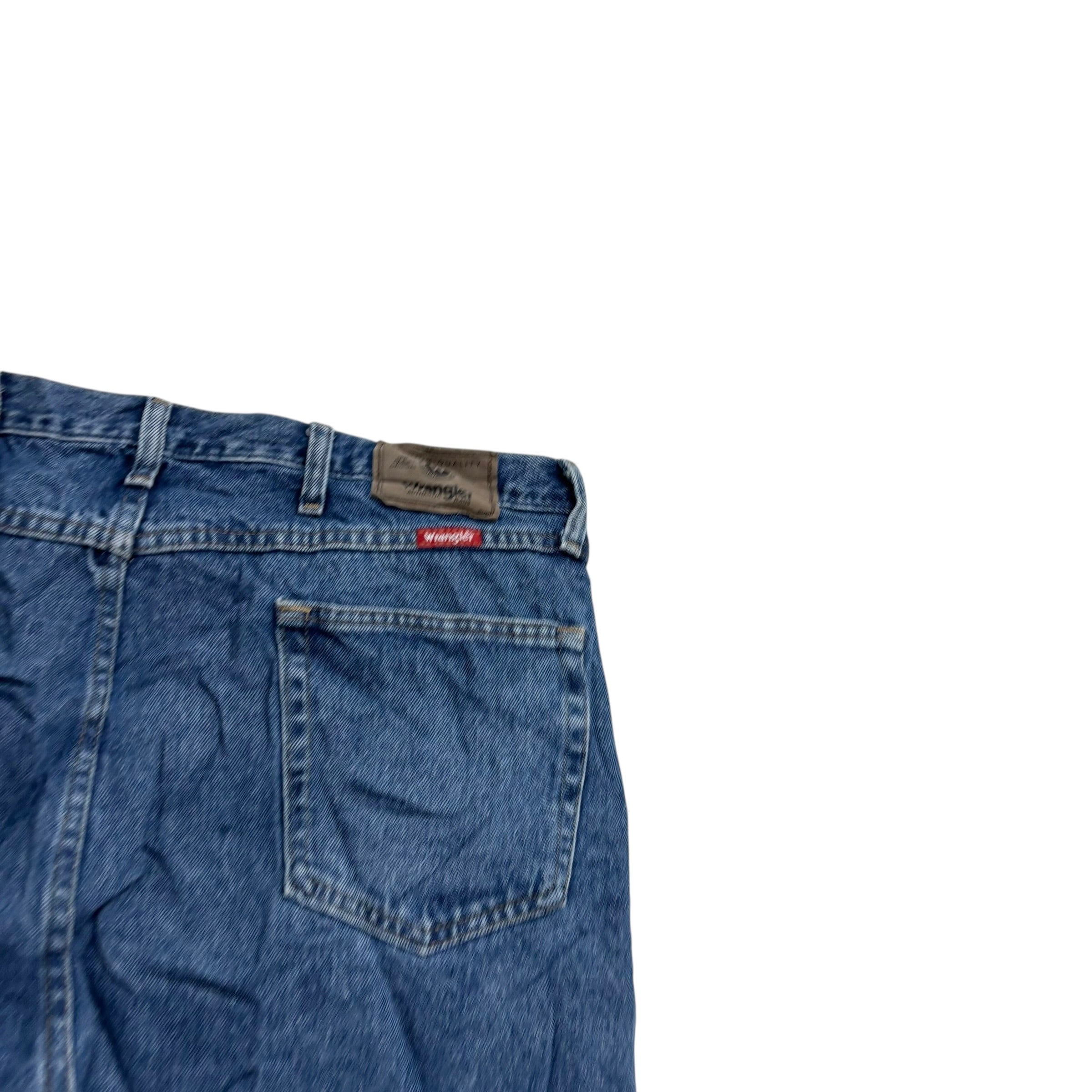 Wrangler Jeans W40 L30 Mens Mid Blue Regular Straight Fit Denim