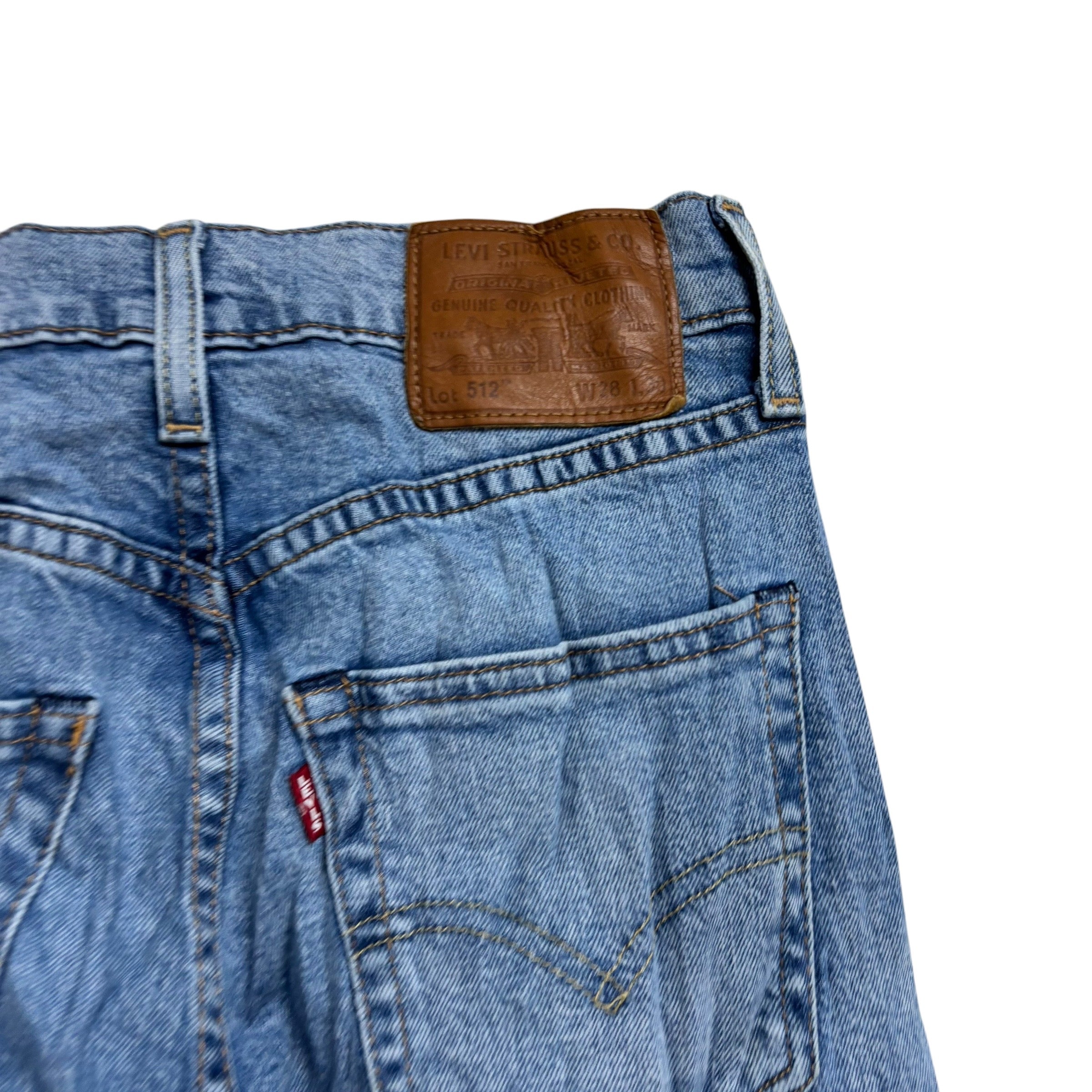 Levis 512 Jeans W28 L29 Mens Light Blue Slim Taper Fit Stretch Premium Denim