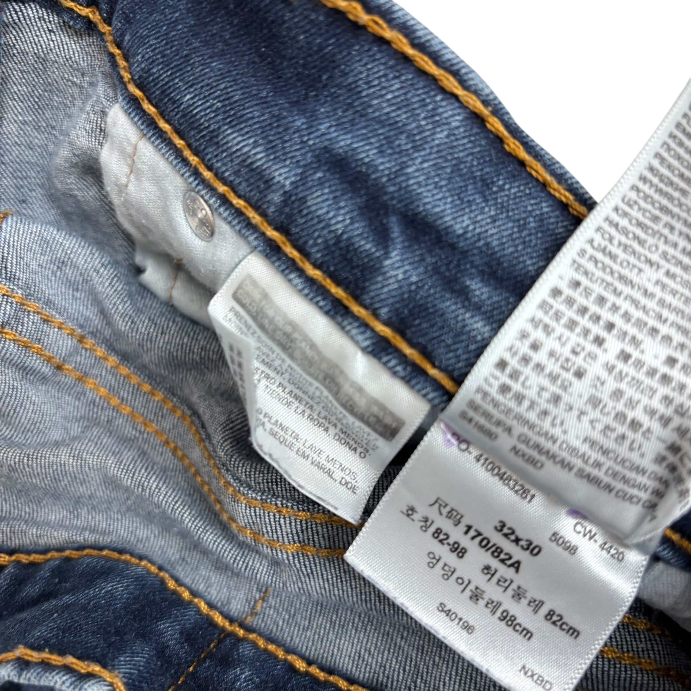 Levis 512 Jeans W32 L28 Mens Mid Blue Slim Tapered Fit Stretch Denim