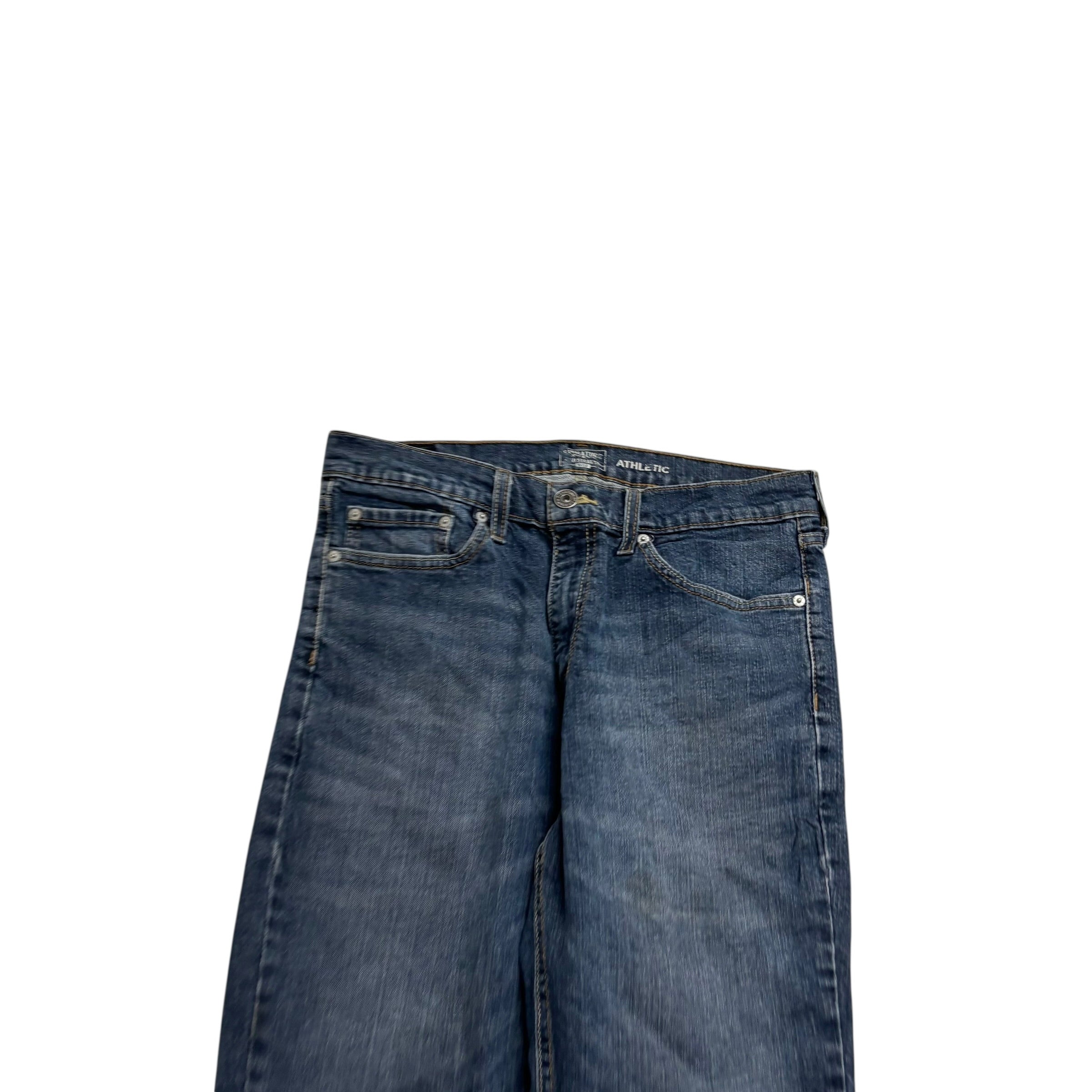 Levis Signature Jeans W32 L34 Mens Dark Blue Athletic Fit Stretch