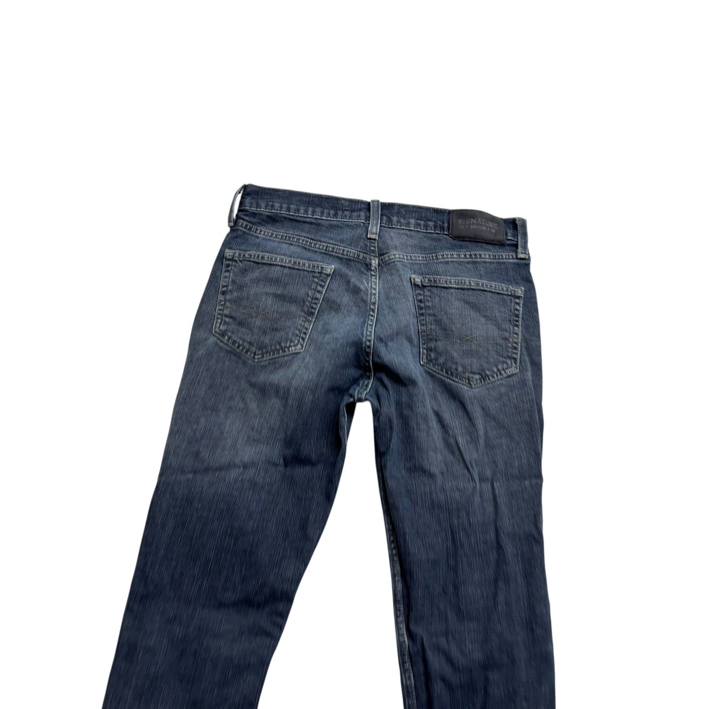 Levis Signature Jeans W30 L32 Mens Navy Blue Slim Fit Stretch Denim