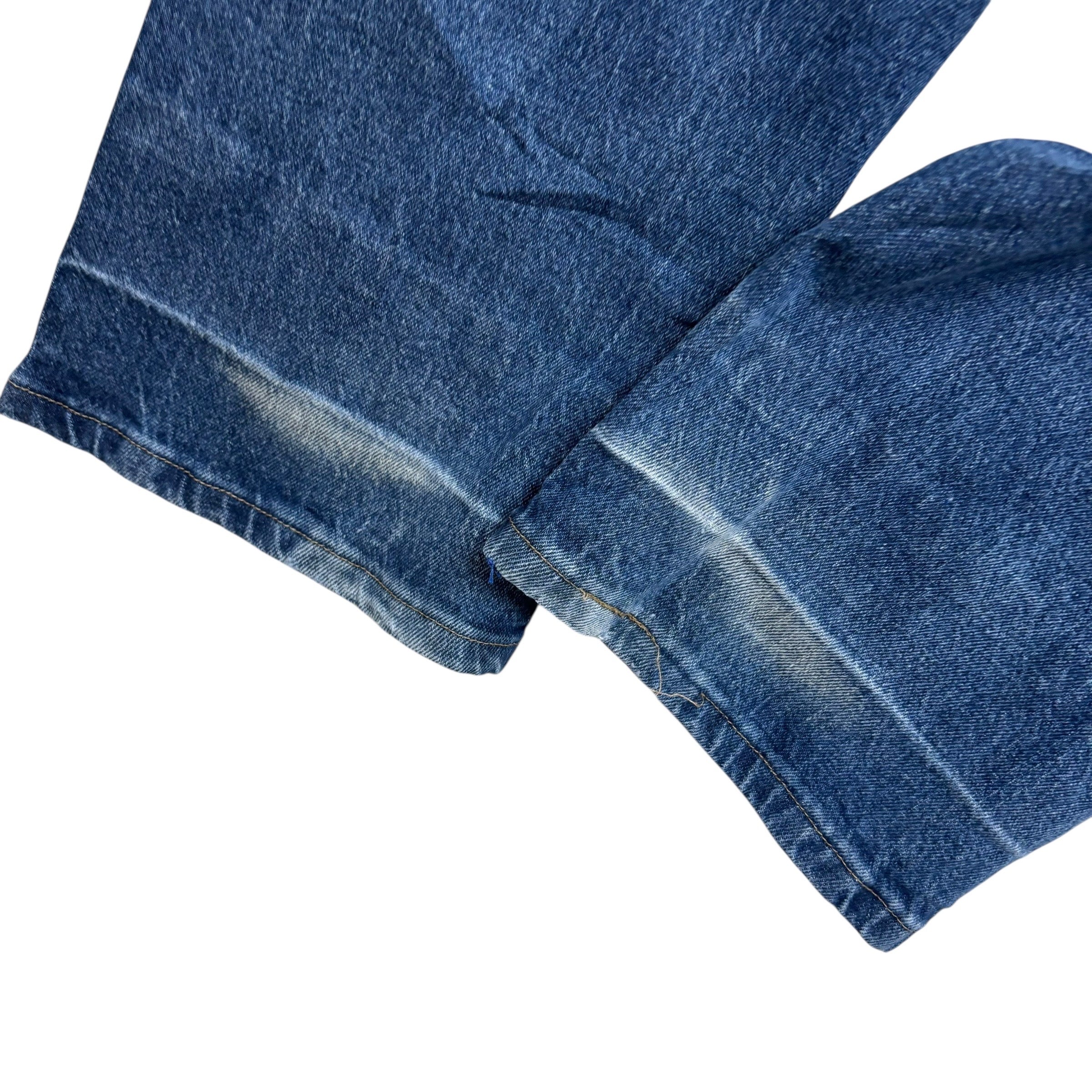 Wrangler Jeans W40 L30 Mens Mid Blue Relaxed Straight Fit Stretch Denim (F)