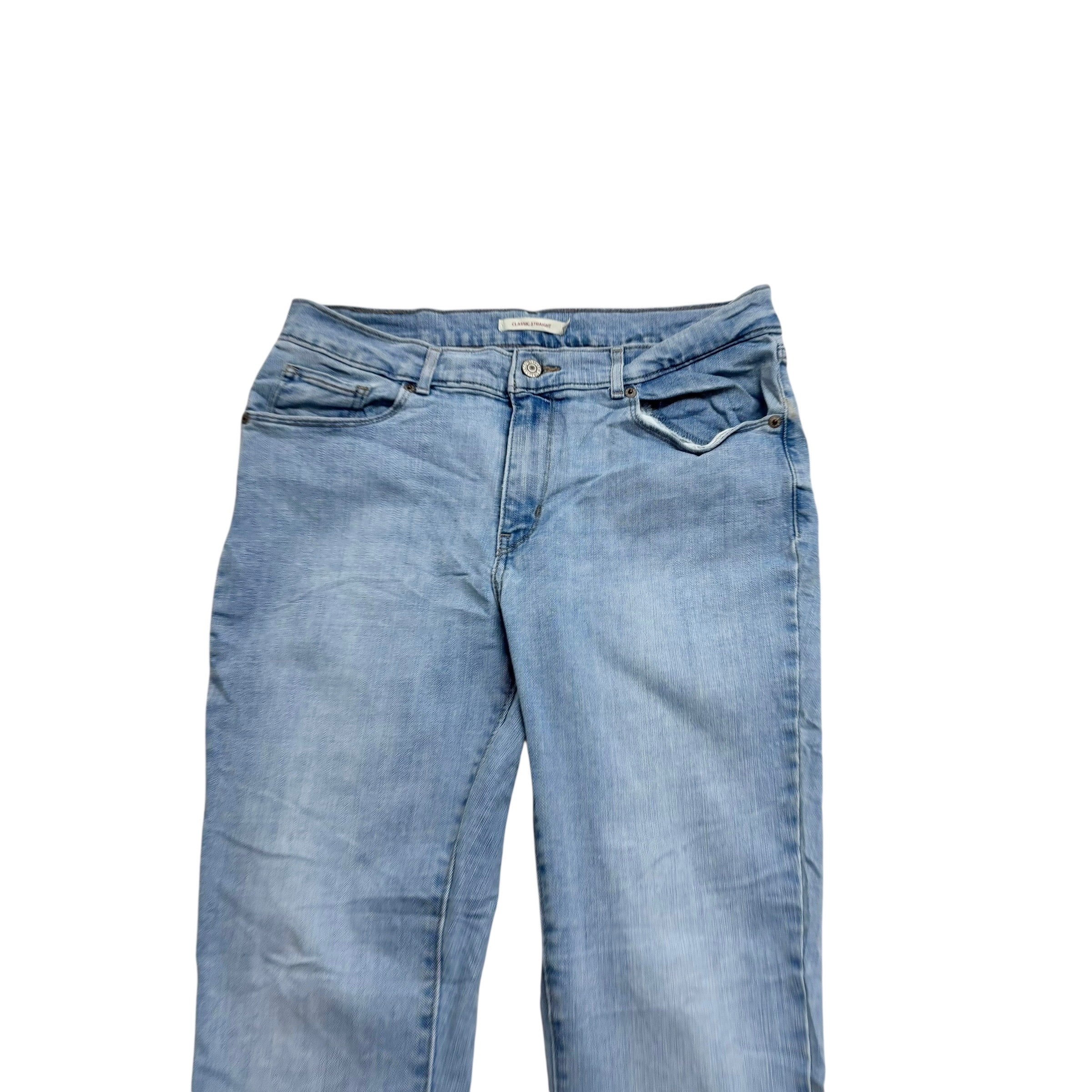 Levis Jeans W30 L30 Womens Classic Straight Light Blue Stretch Denim (E)