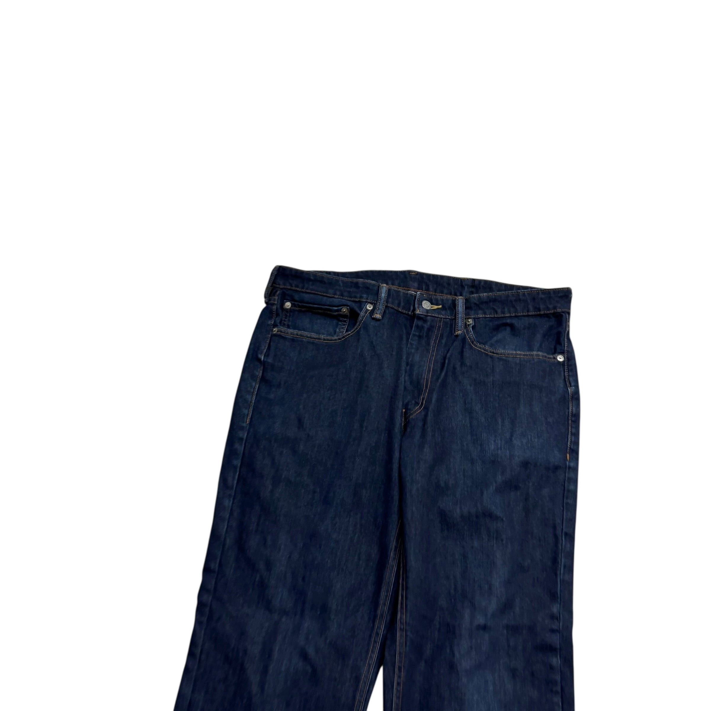 Levis 541 Commuter Jeans W35 L32 Mens Dark Blue Athletic Tapered Fit Stretch (E)